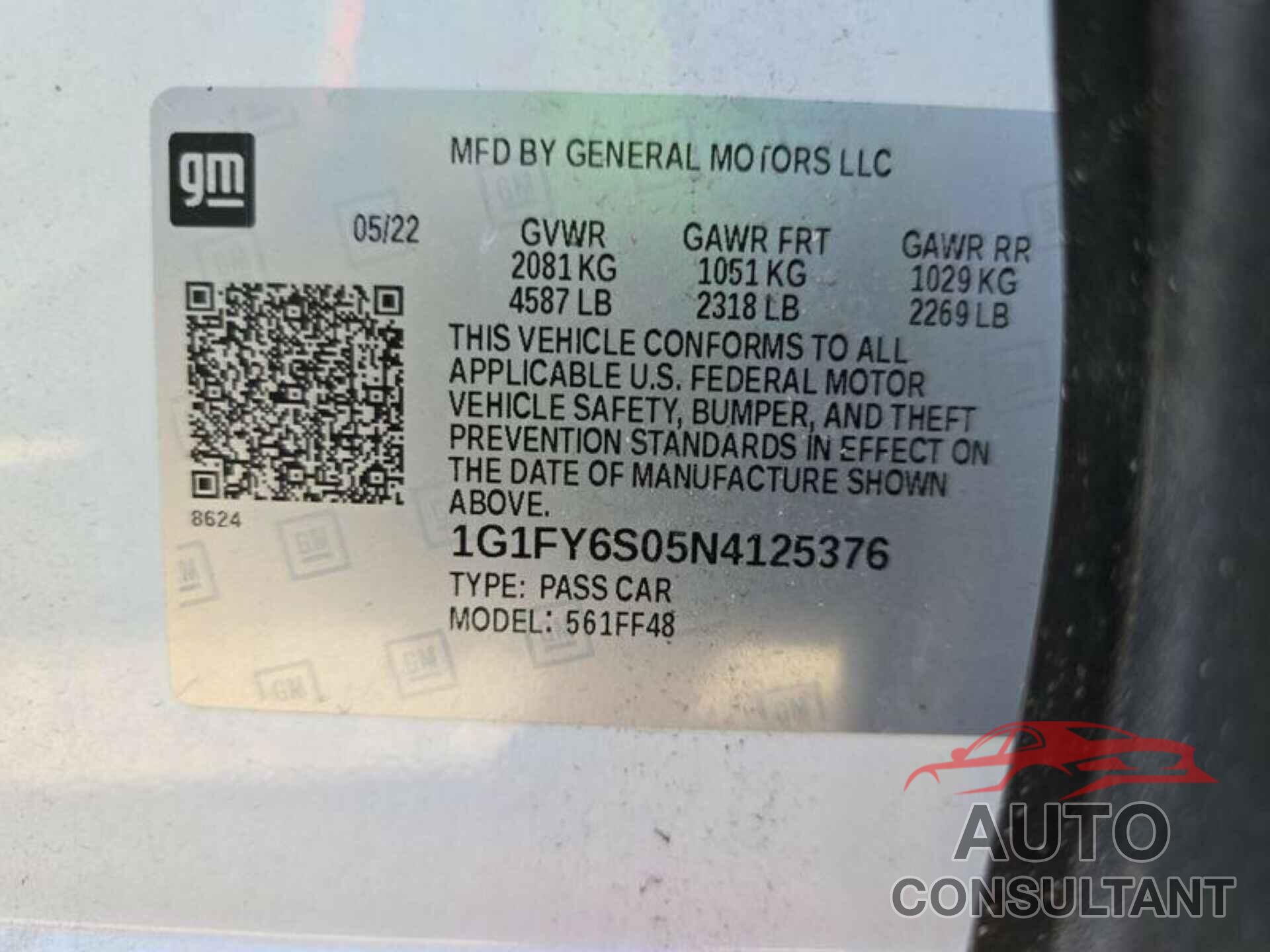 CHEVROLET BOLT EUV 2022 - 1G1FY6S05N4125376