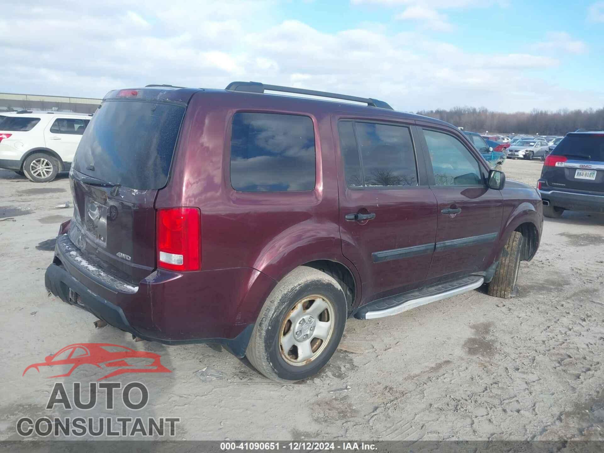 HONDA PILOT 2011 - 5FNYF4H26BB019218