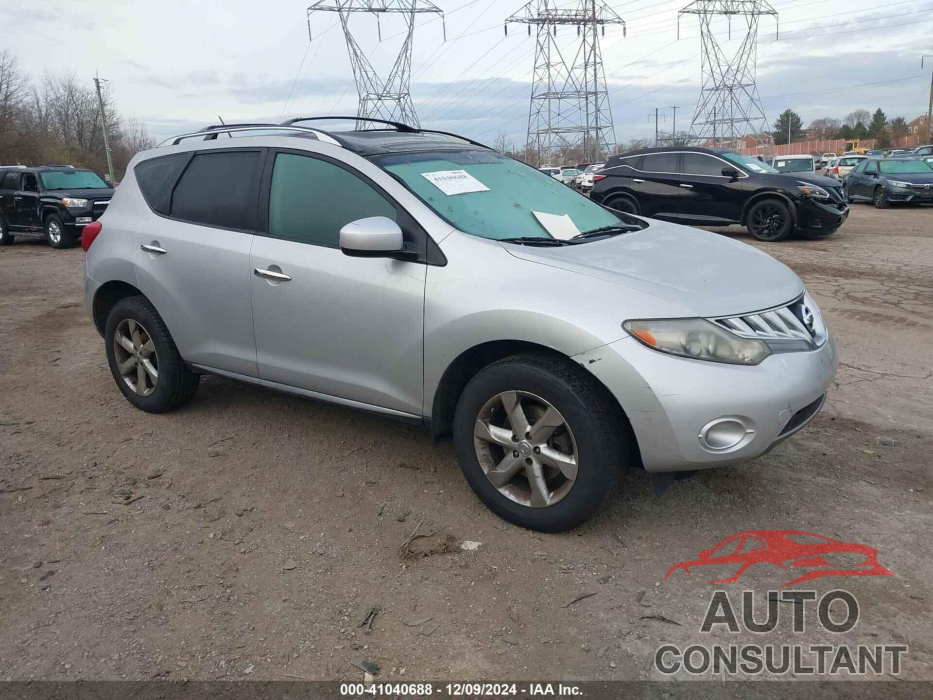 NISSAN MURANO 2010 - JN8AZ1MW9AW124530