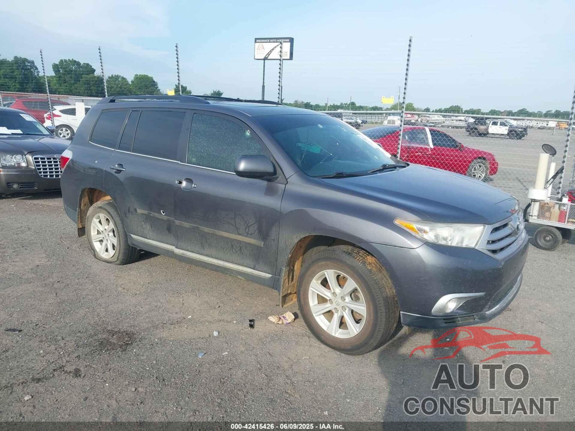 TOYOTA HIGHLANDER 2012 - 5TDZK3EHXCS058748