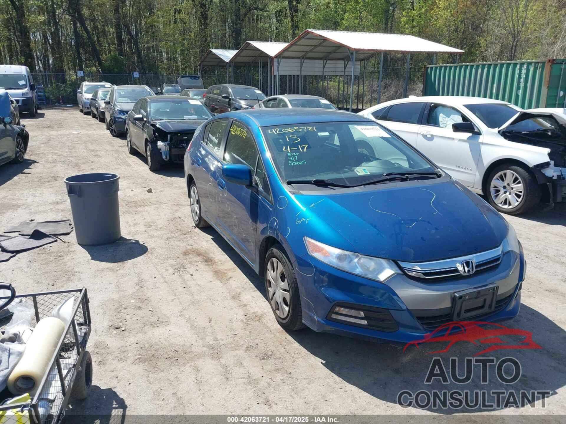 HONDA INSIGHT 2013 - JHMZE2H36DS005523