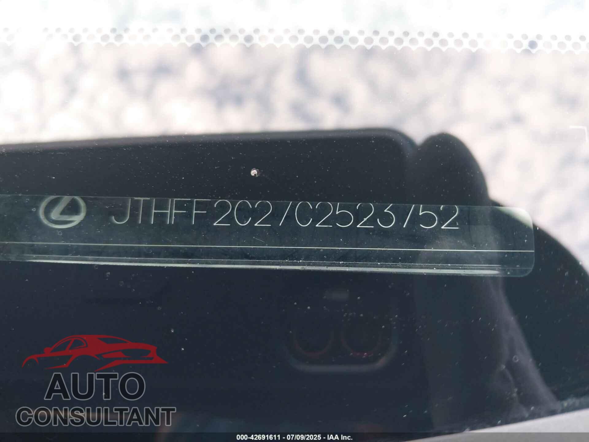 LEXUS IS 250C 2012 - JTHFF2C27C2523752