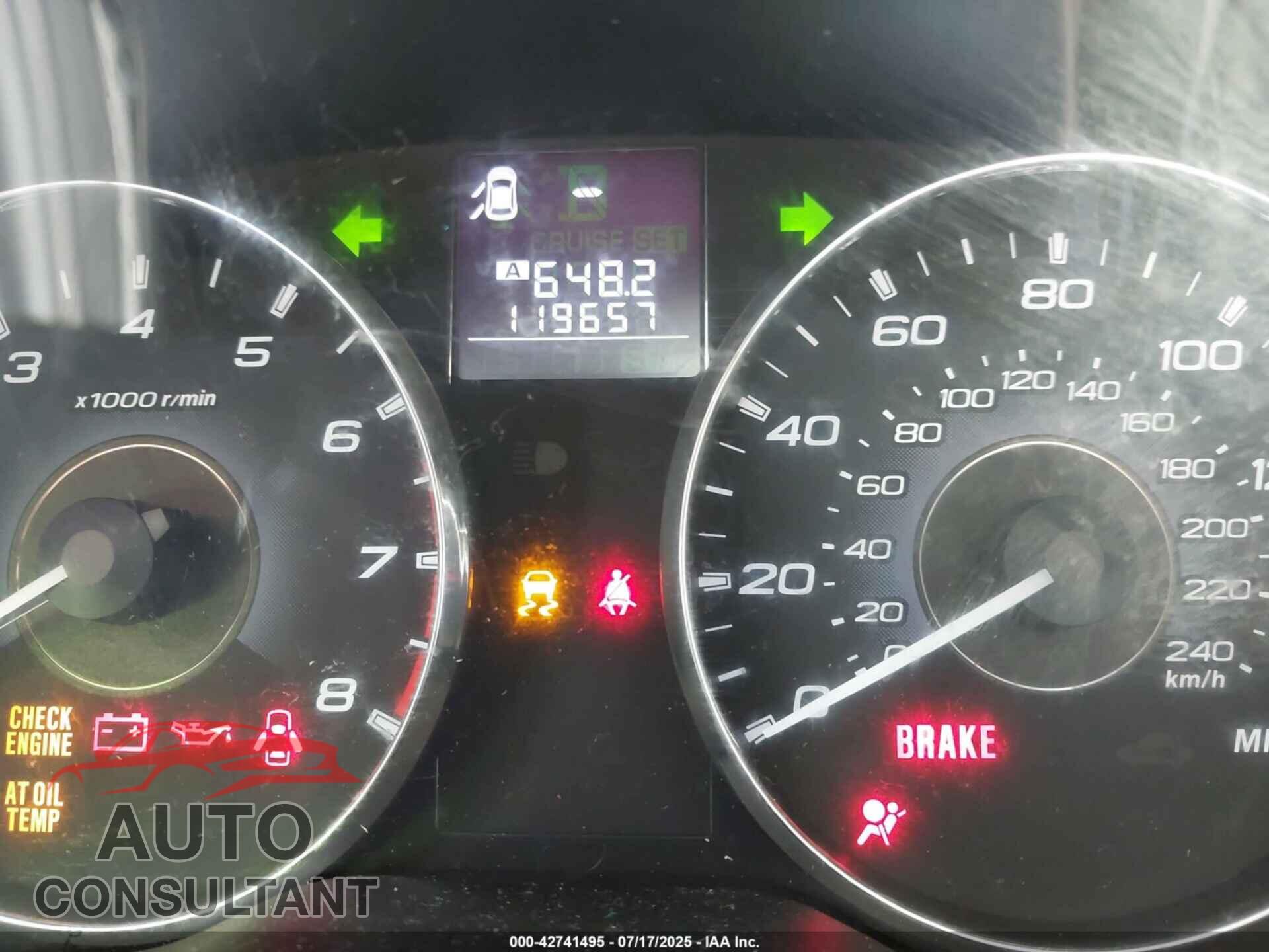 SUBARU OUTBACK 2011 - 4S4BRBGC8B3320738
