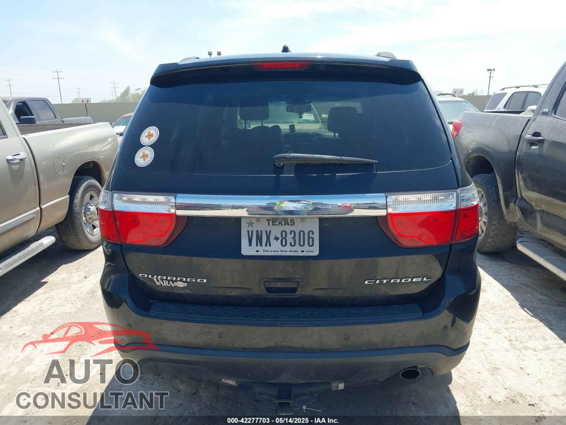 DODGE DURANGO 2013 - 1C4RDHEG9DC500291