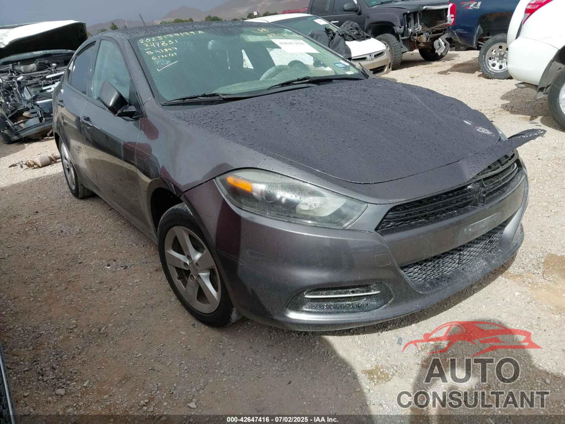DODGE DART 2015 - 1C3CDFBB8FD222777
