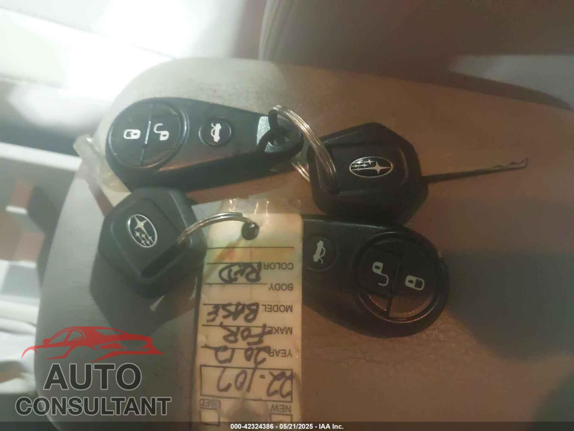 SUBARU FORESTER 2012 - JF2SHBBC8CH402814