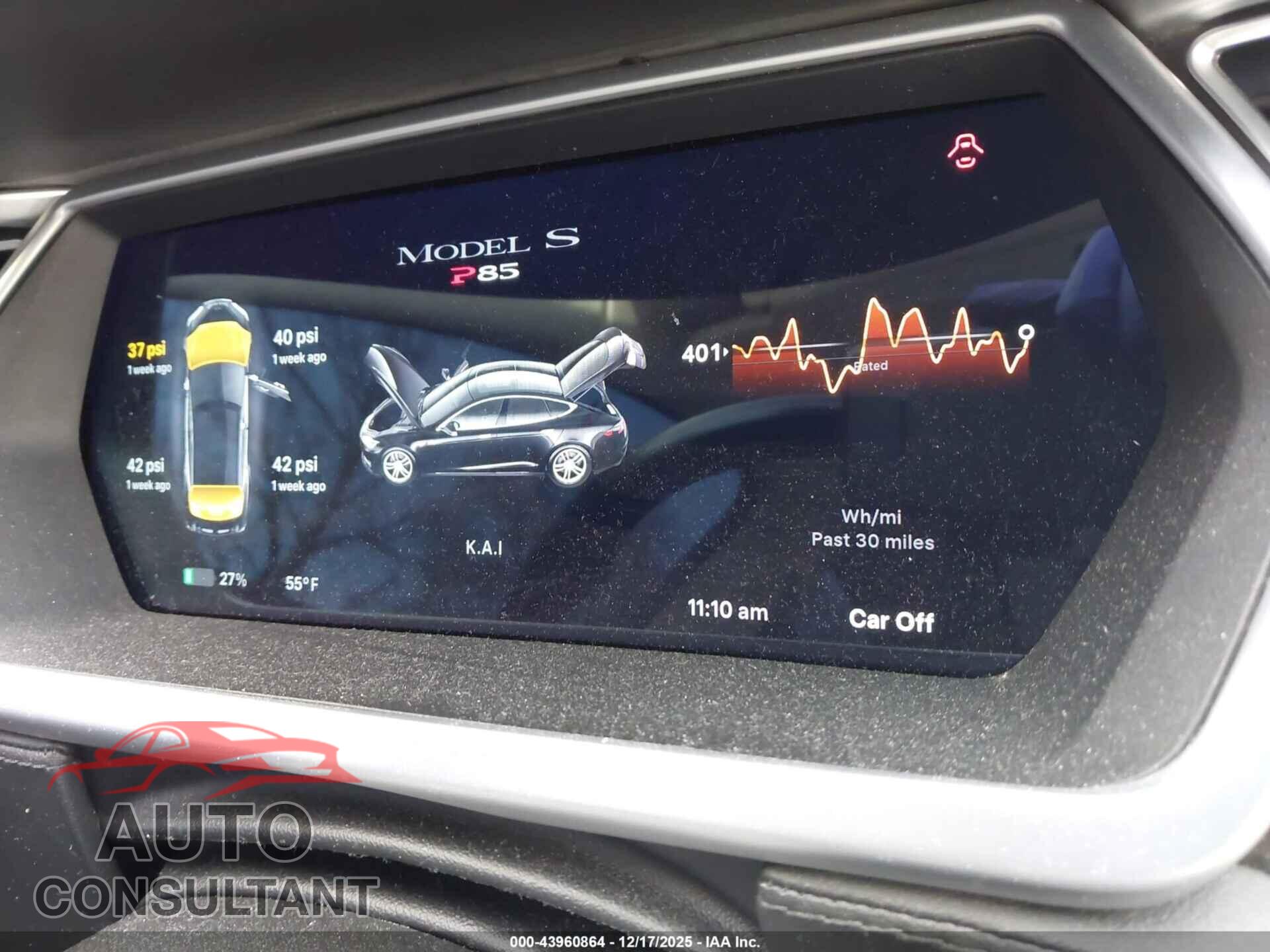 TESLA MODEL S 2013 - 5YJSA1DP6DFP26164