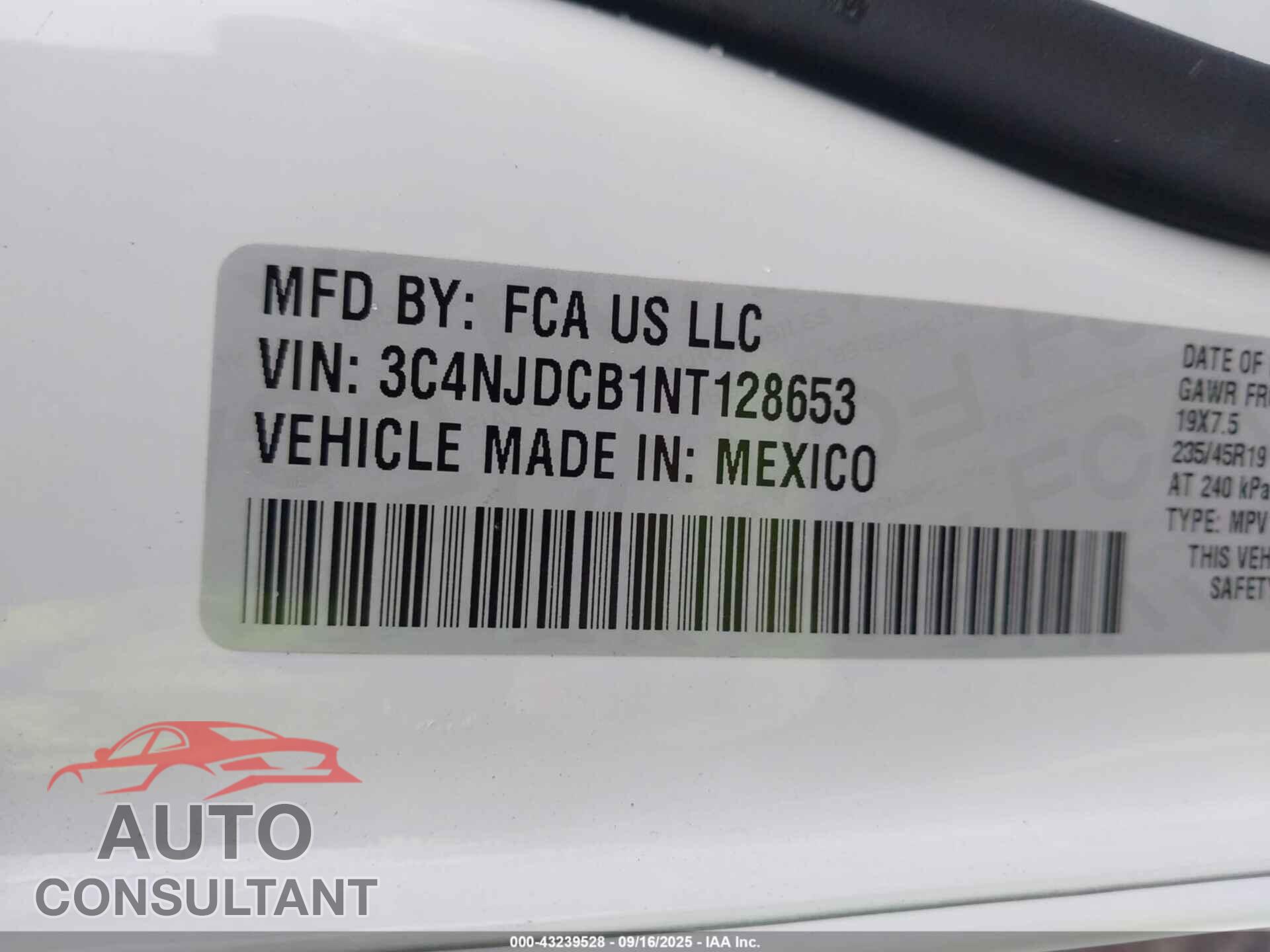 JEEP COMPASS 2022 - 3C4NJDCB1NT128653