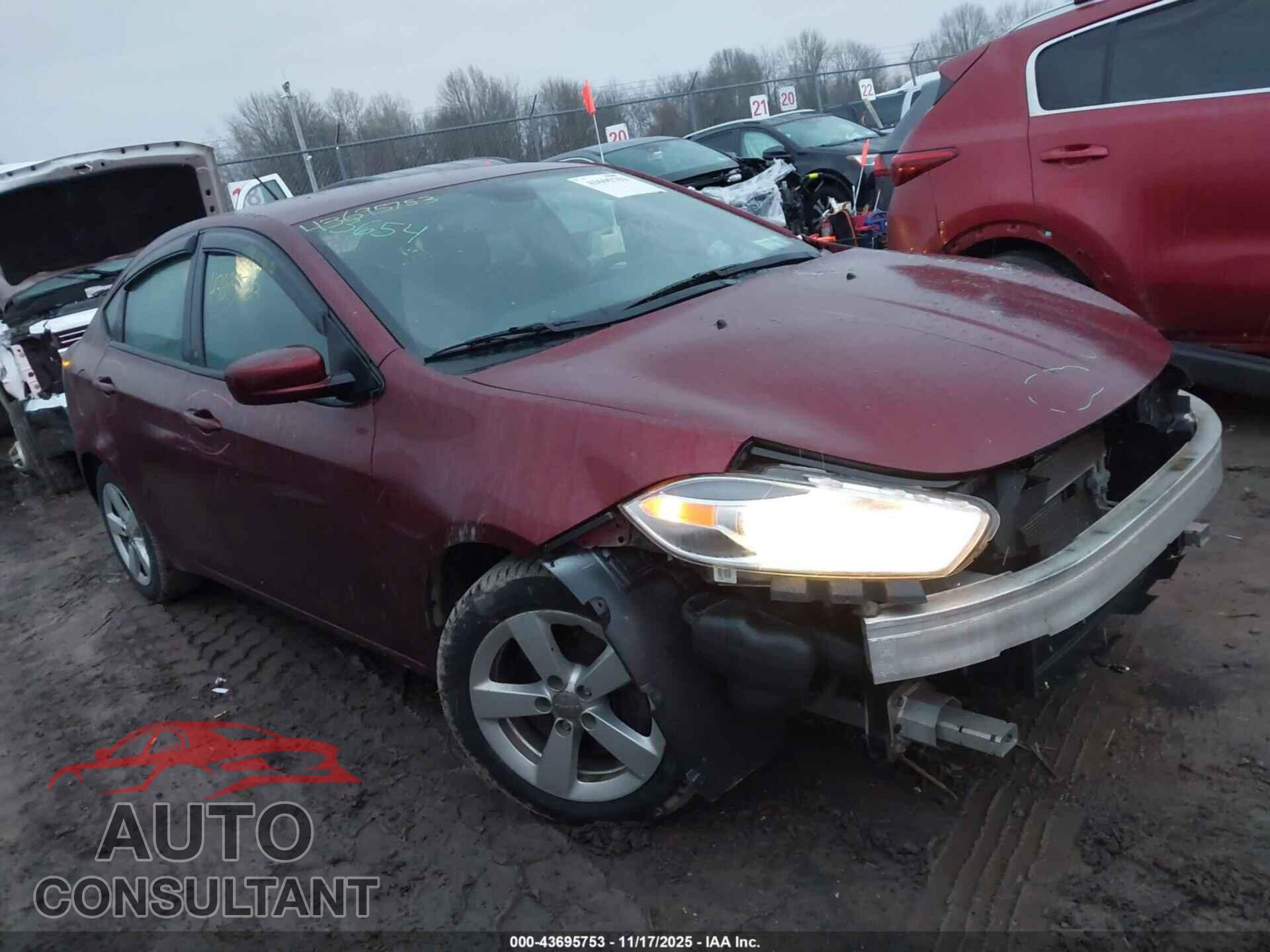 DODGE DART 2015 - 1C3CDFBB5FD344206
