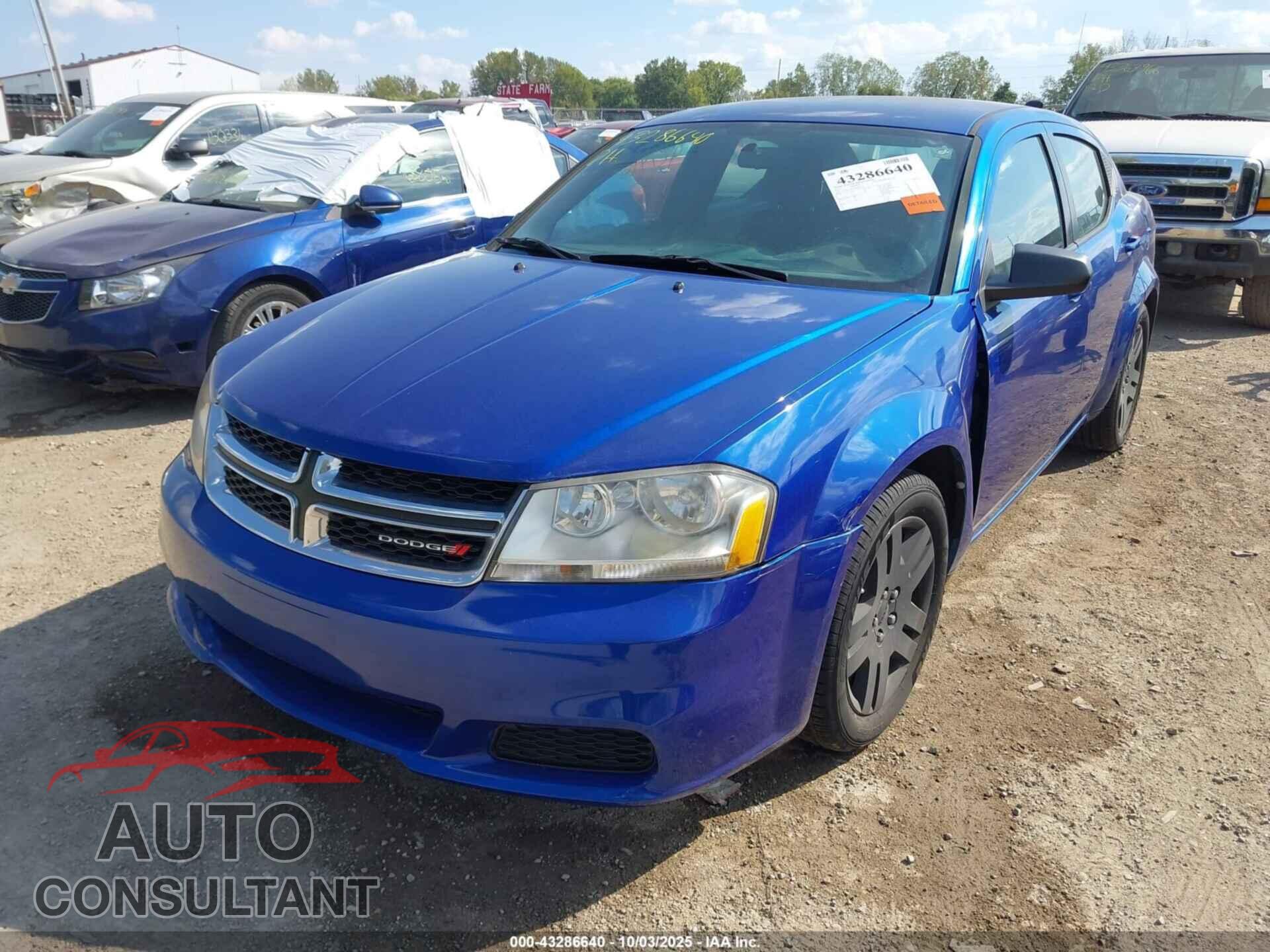 DODGE AVENGER 2013 - 1C3CDZAG7DN754253