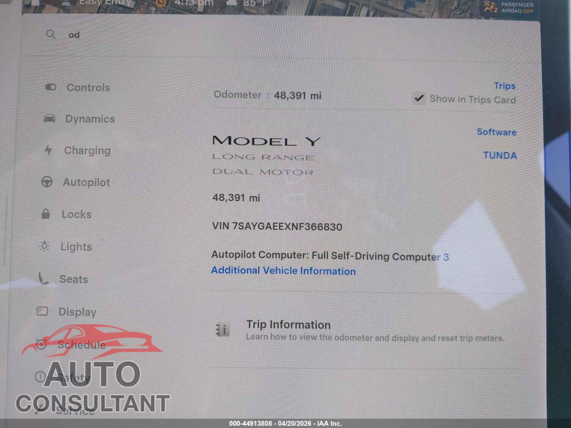 TESLA MODEL Y 2022 - 7SAYGAEEXNF366830
