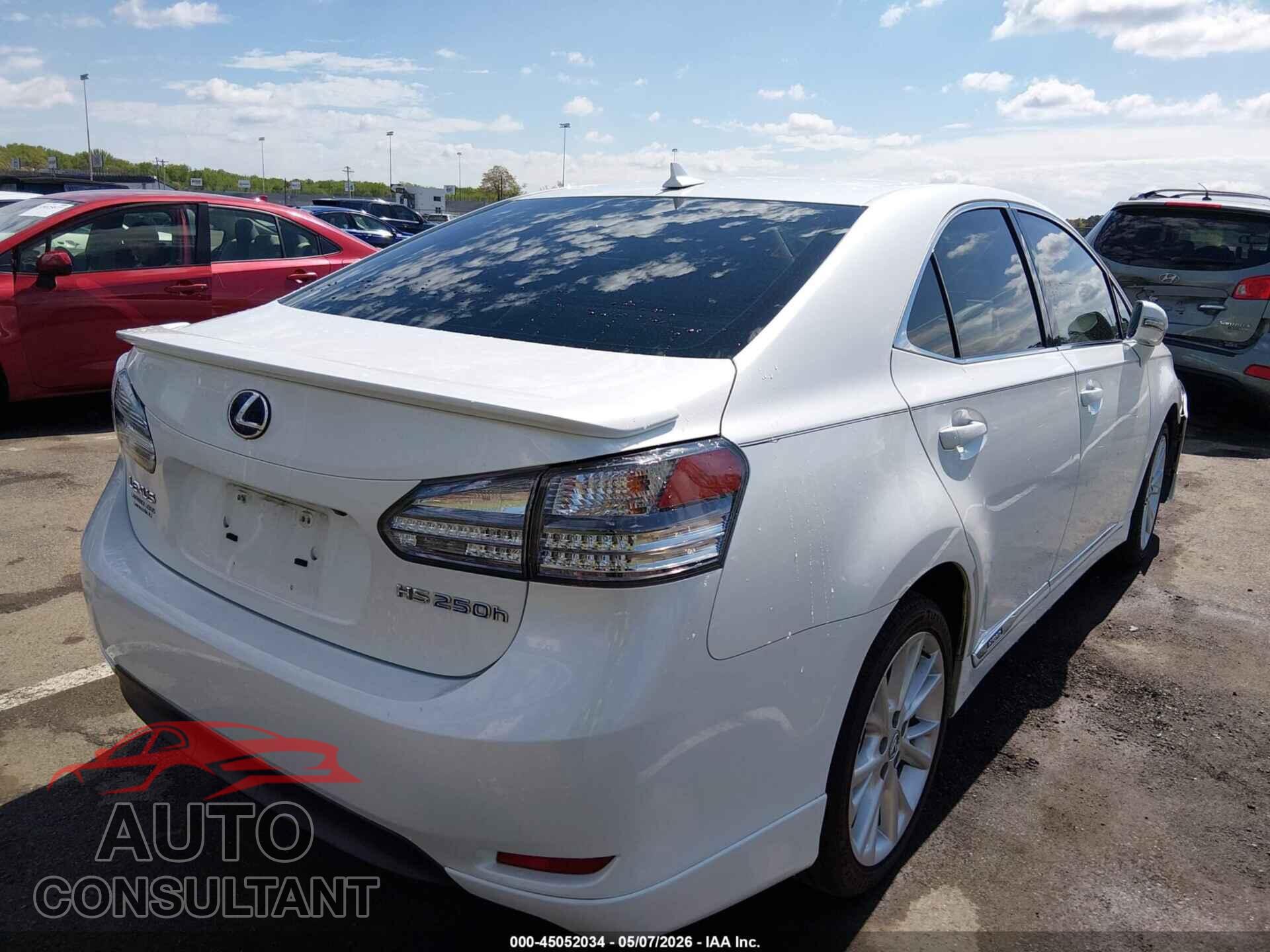 LEXUS HS 250H 2010 - JTHBB1BA2A2020236