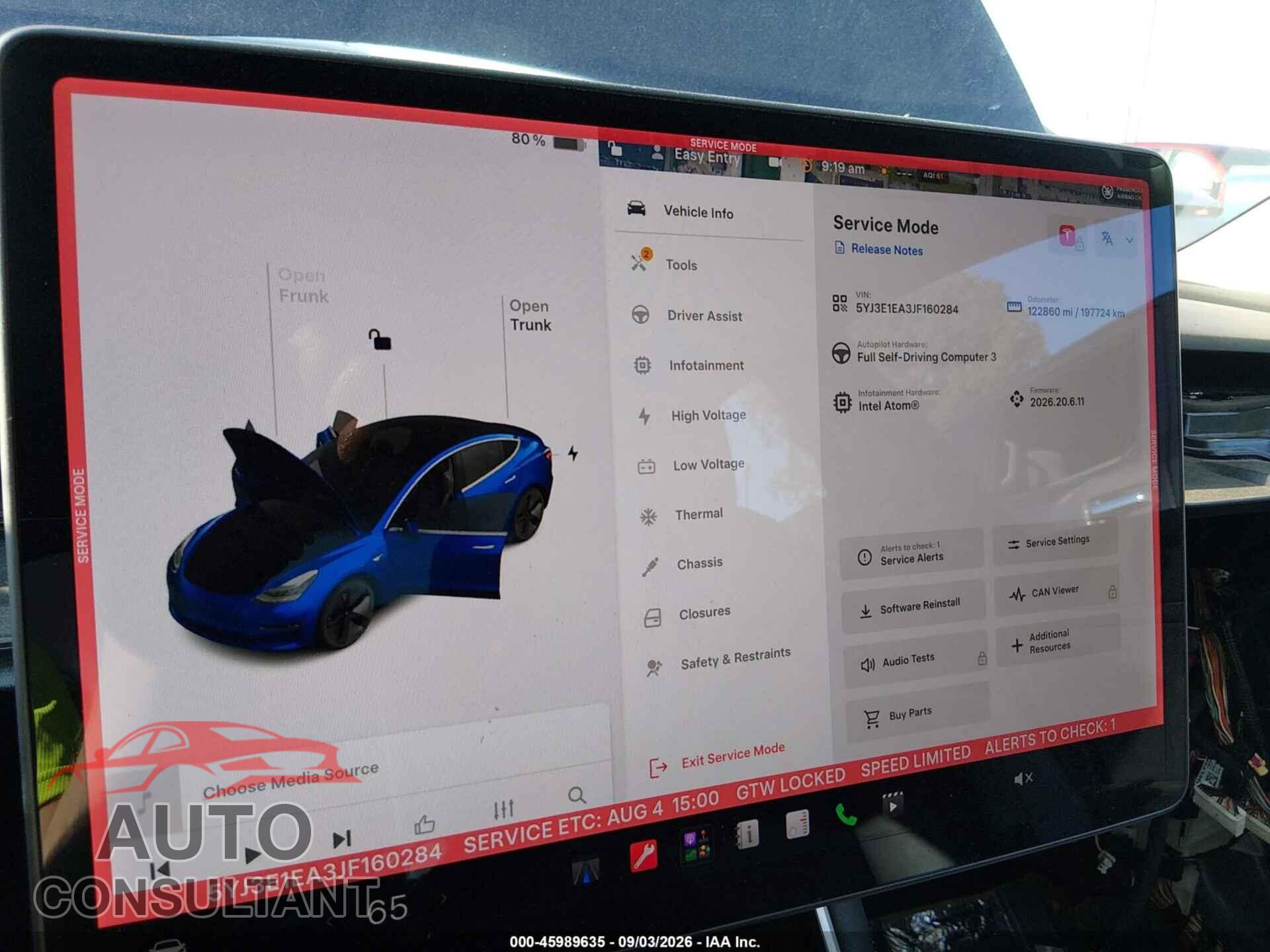 TESLA MODEL 3 2018 - 5YJ3E1EA3JF160284