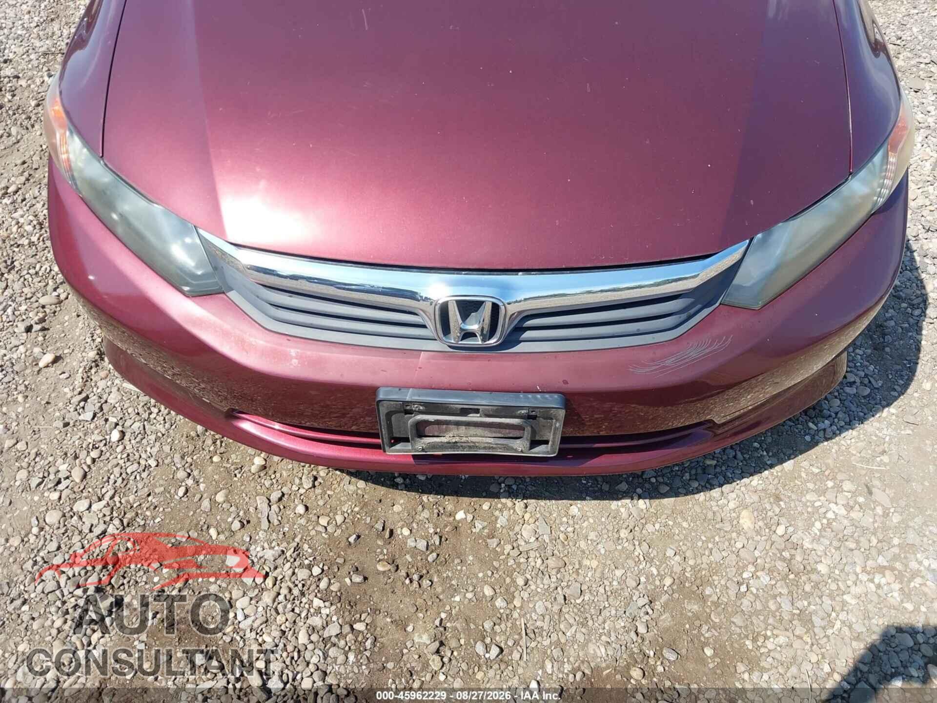 HONDA CIVIC 2012 - 19XFB2F55CE375655