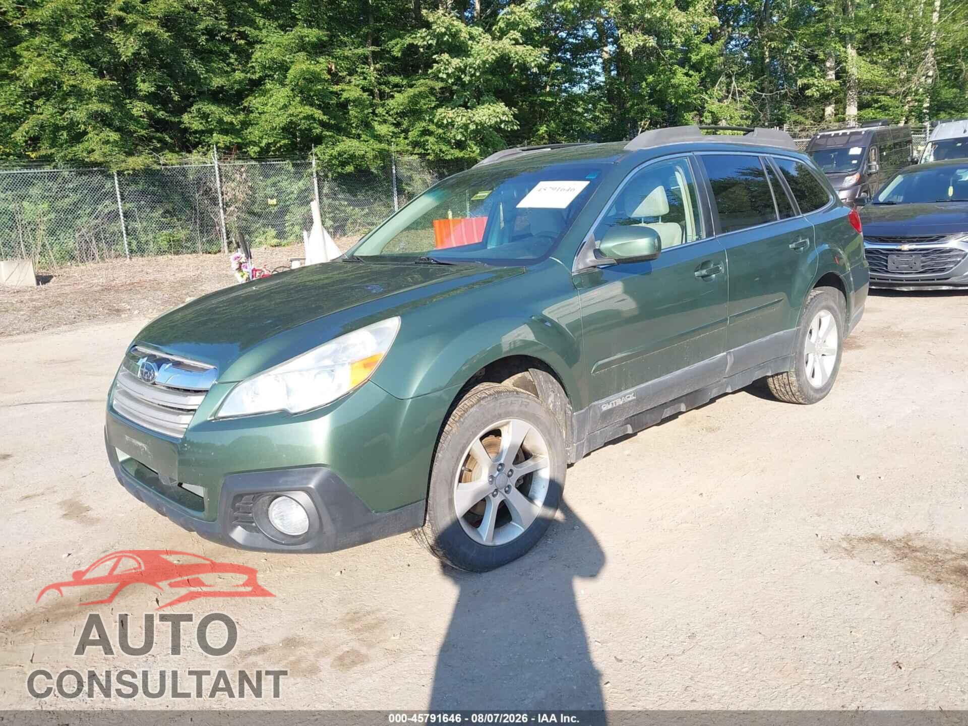 SUBARU OUTBACK 2013 - 4S4BRBCC4D3204588