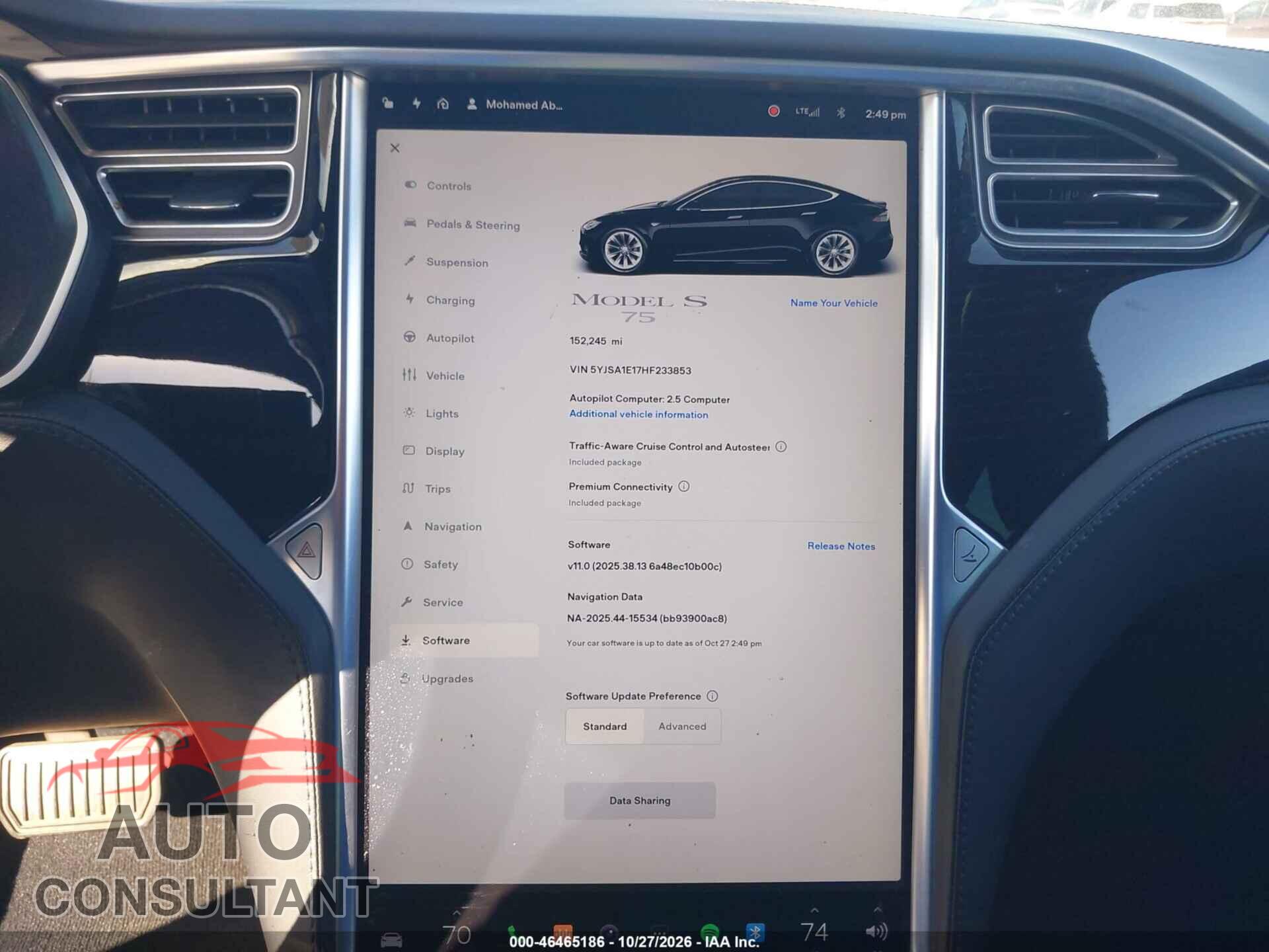 TESLA MODEL S 2017 - 5YJSA1E17HF233853