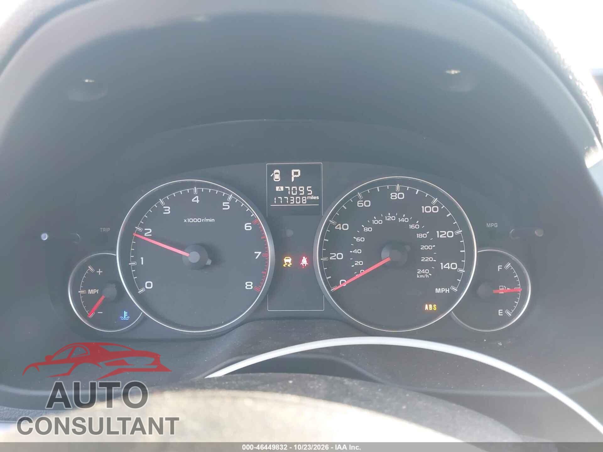 SUBARU OUTBACK 2013 - 4S4BRBCC4D3226431