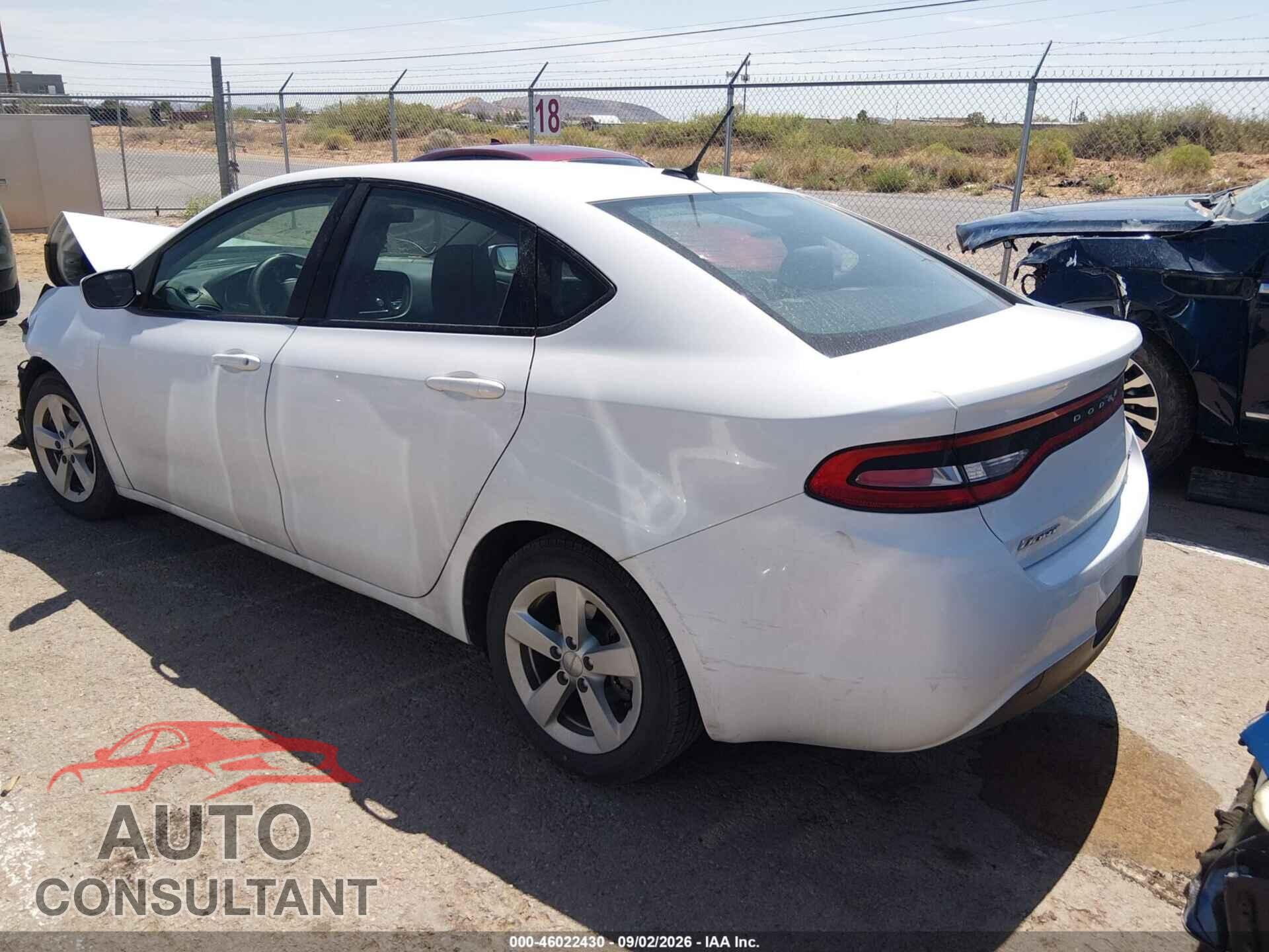 DODGE DART 2016 - 1C3CDFBB0GD515316