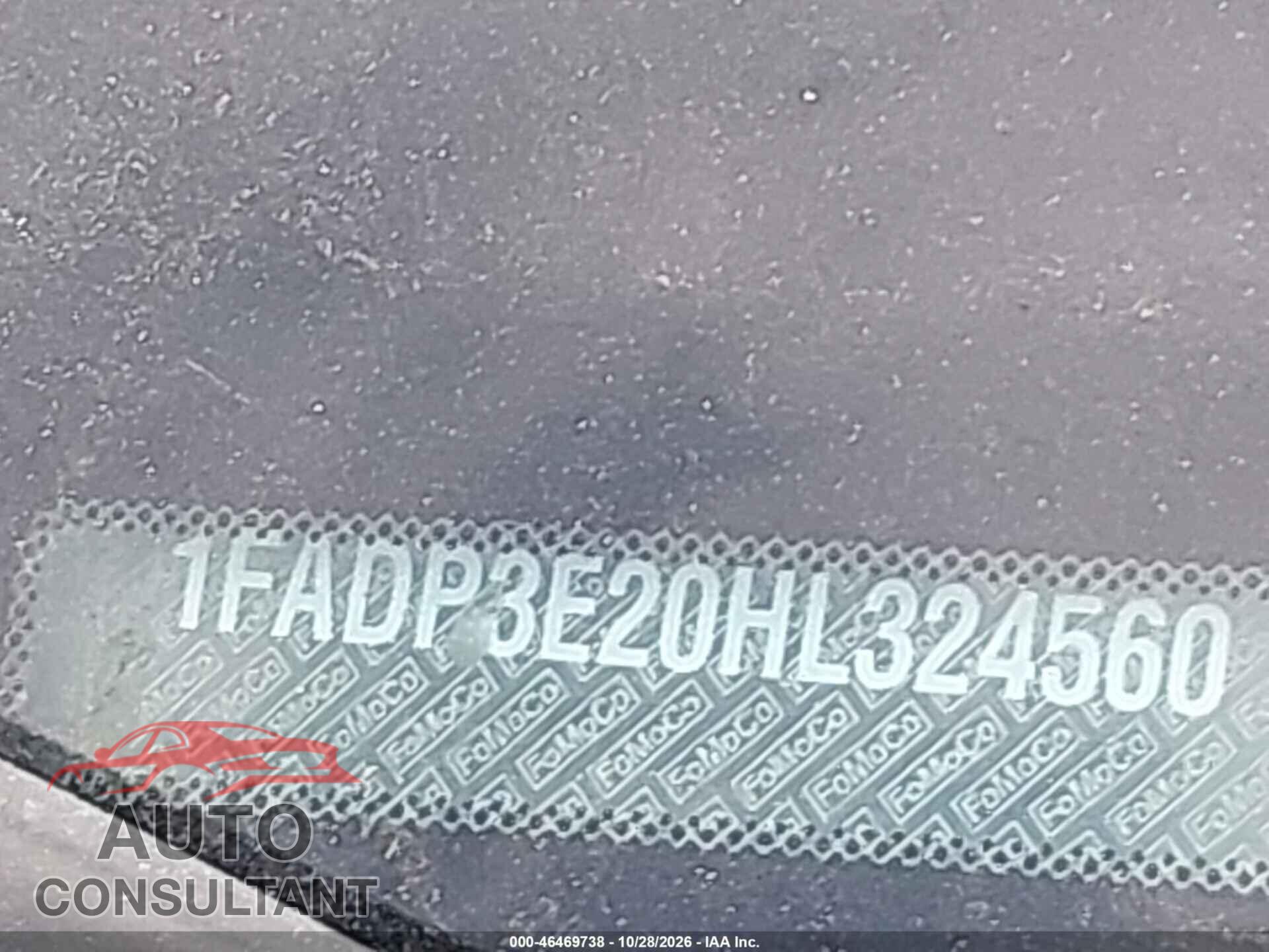 FORD FOCUS 2017 - 1FADP3E20HL324560