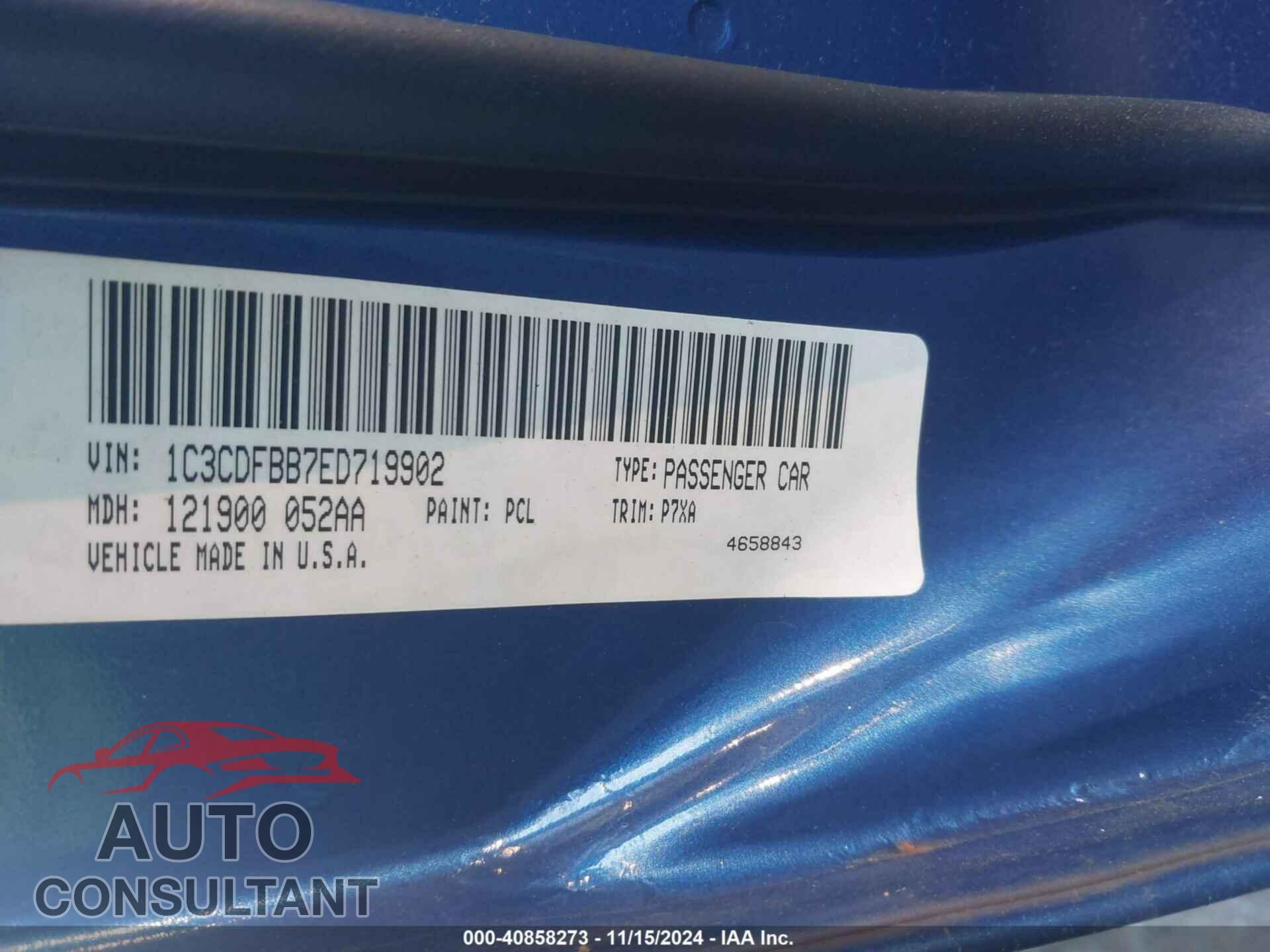 DODGE DART 2014 - 1C3CDFBB7ED719902
