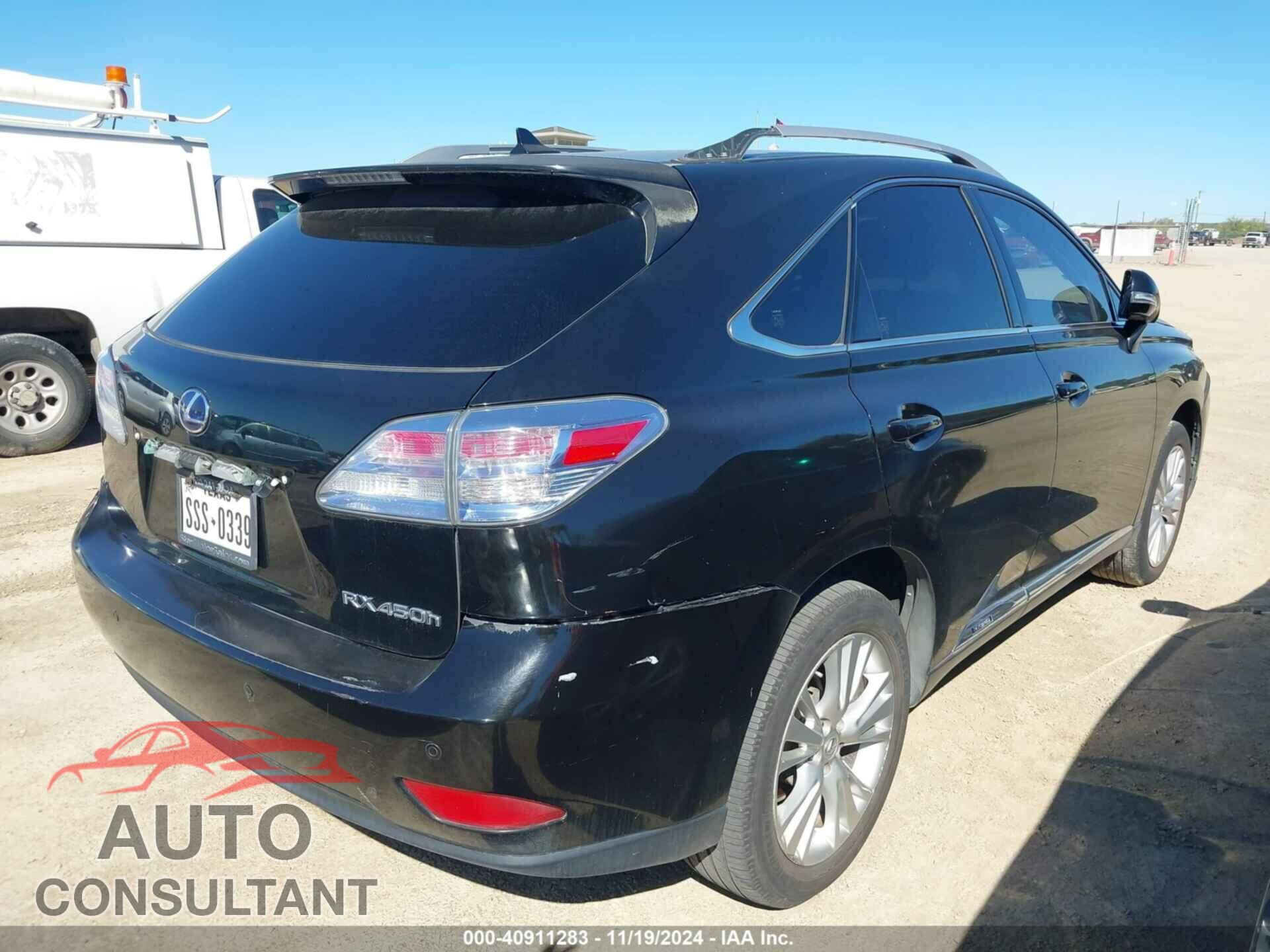 LEXUS RX 450H 2011 - JTJBC1BA6B2034752
