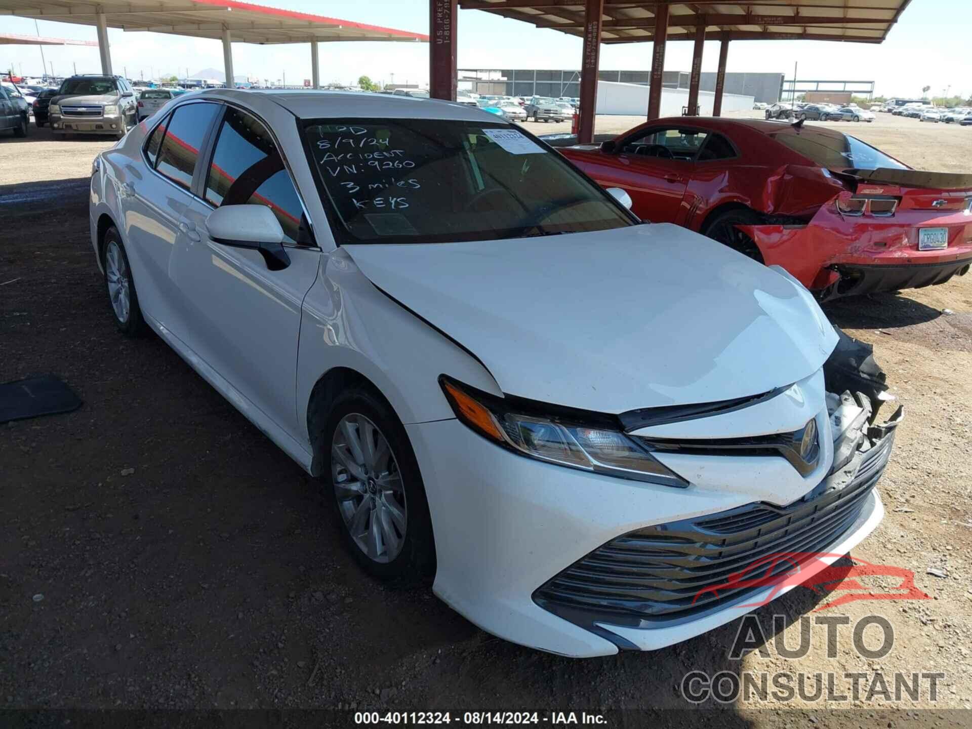 TOYOTA CAMRY 2019 - 4T1B11HKXKU699260