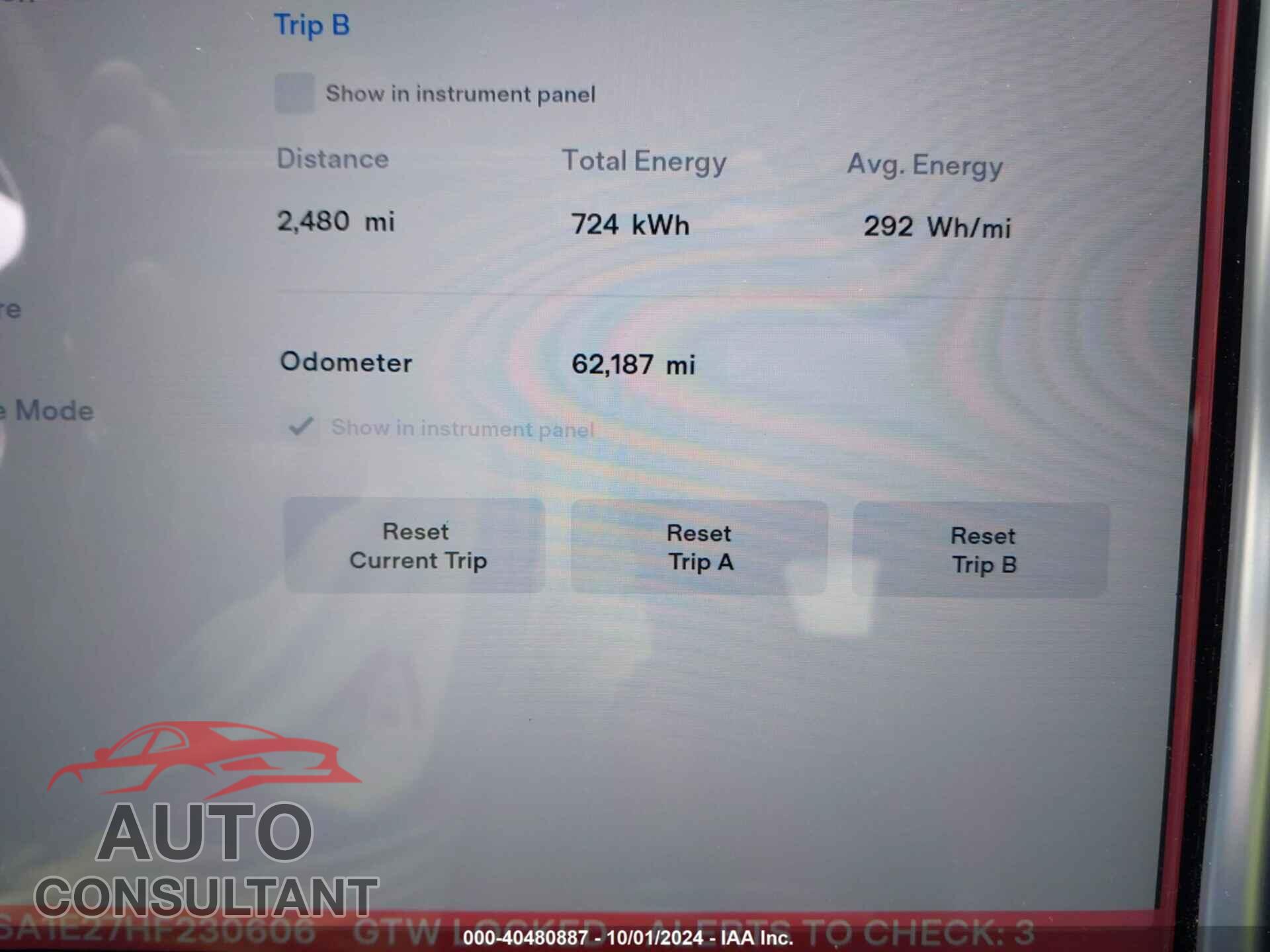 TESLA MODEL S 2017 - 5YJSA1E27HF230606