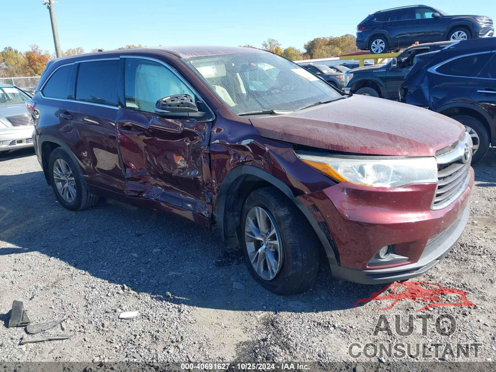 TOYOTA HIGHLANDER 2016 - 5TDBKRFH1GS321654