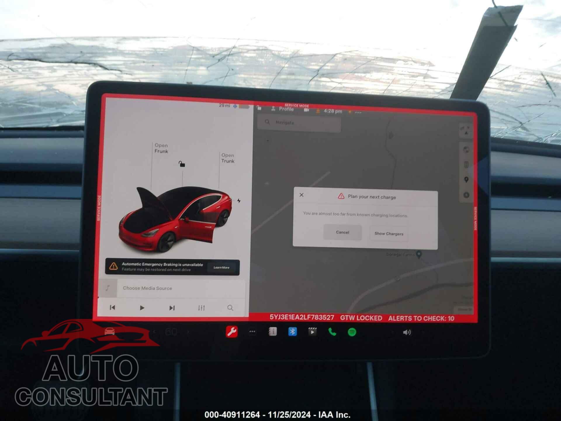 TESLA MODEL 3 2020 - 5YJ3E1EA2LF783527