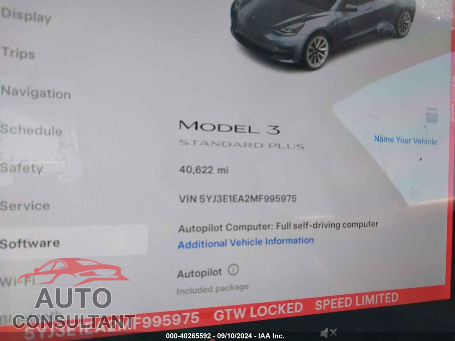 TESLA MODEL 3 2021 - 5YJ3E1EA2MF995975