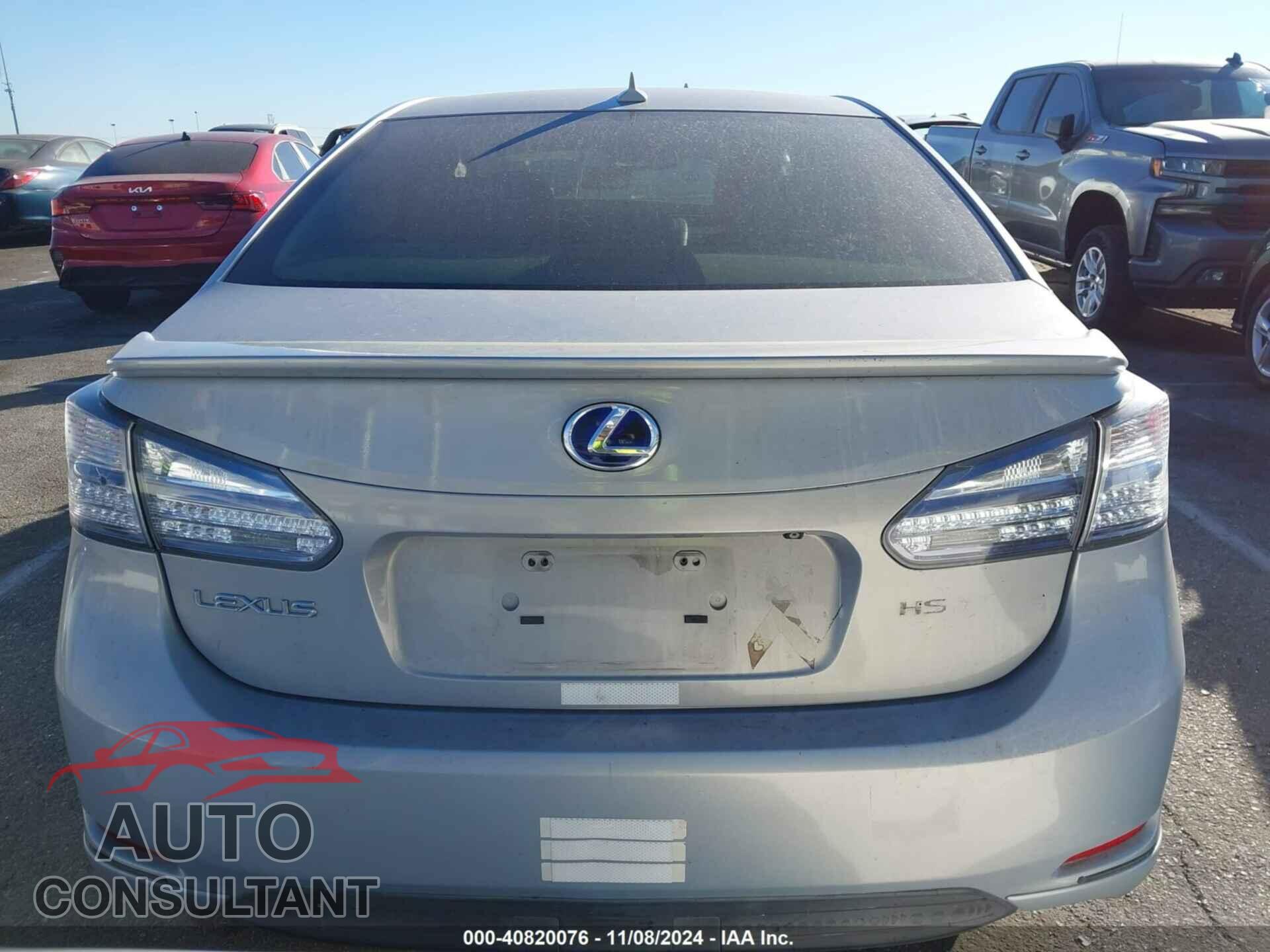LEXUS HS 250H 2010 - JTHBB1BA6A2017159