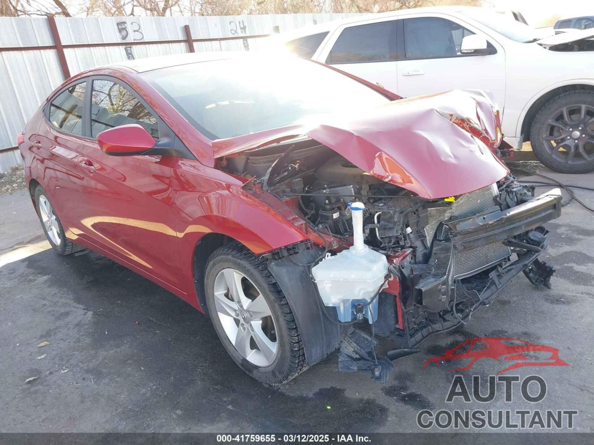 HYUNDAI ELANTRA 2012 - KMHDH4AE1CU471370