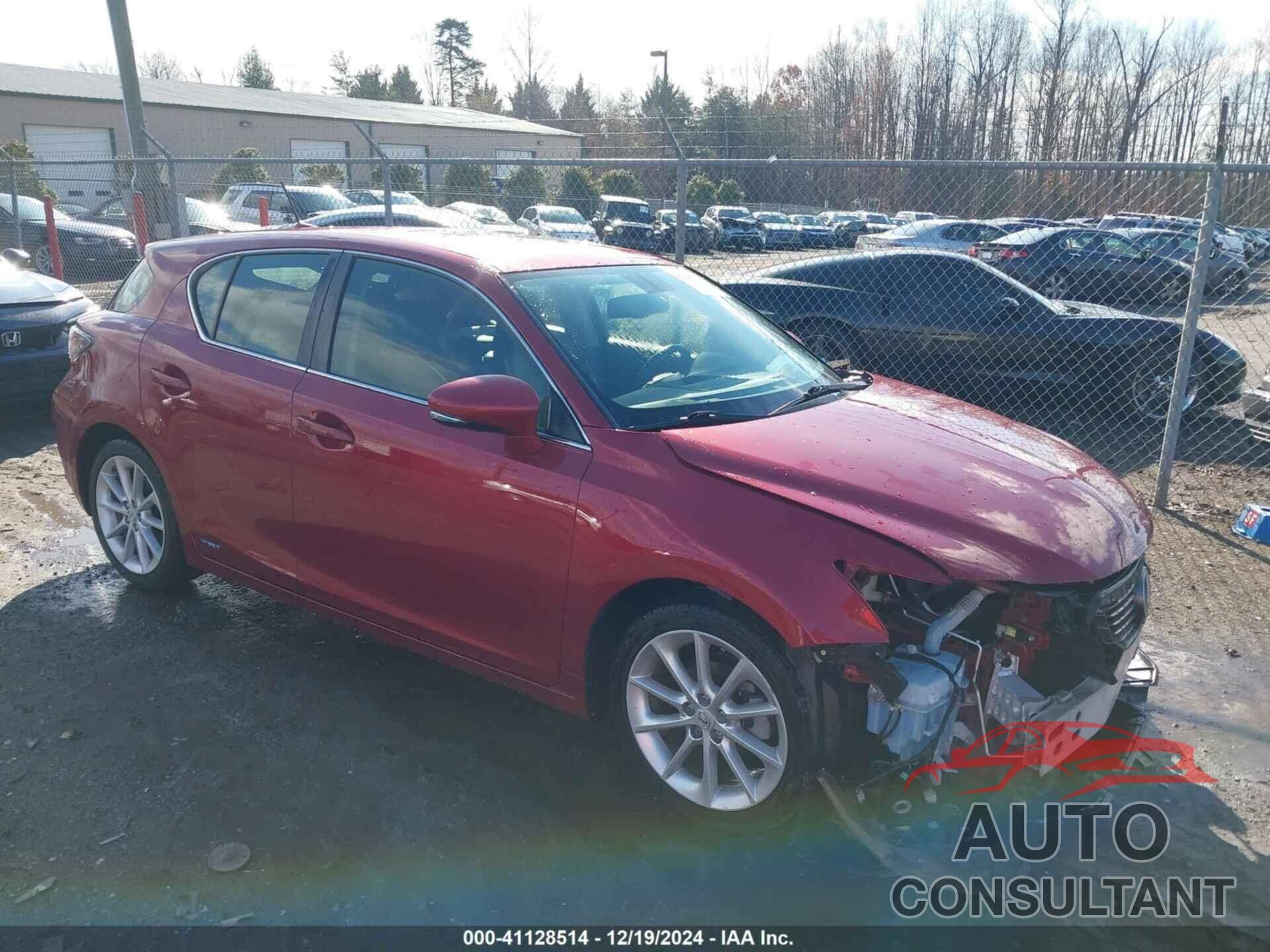 LEXUS CT 200H 2012 - JTHKD5BH2C2073892