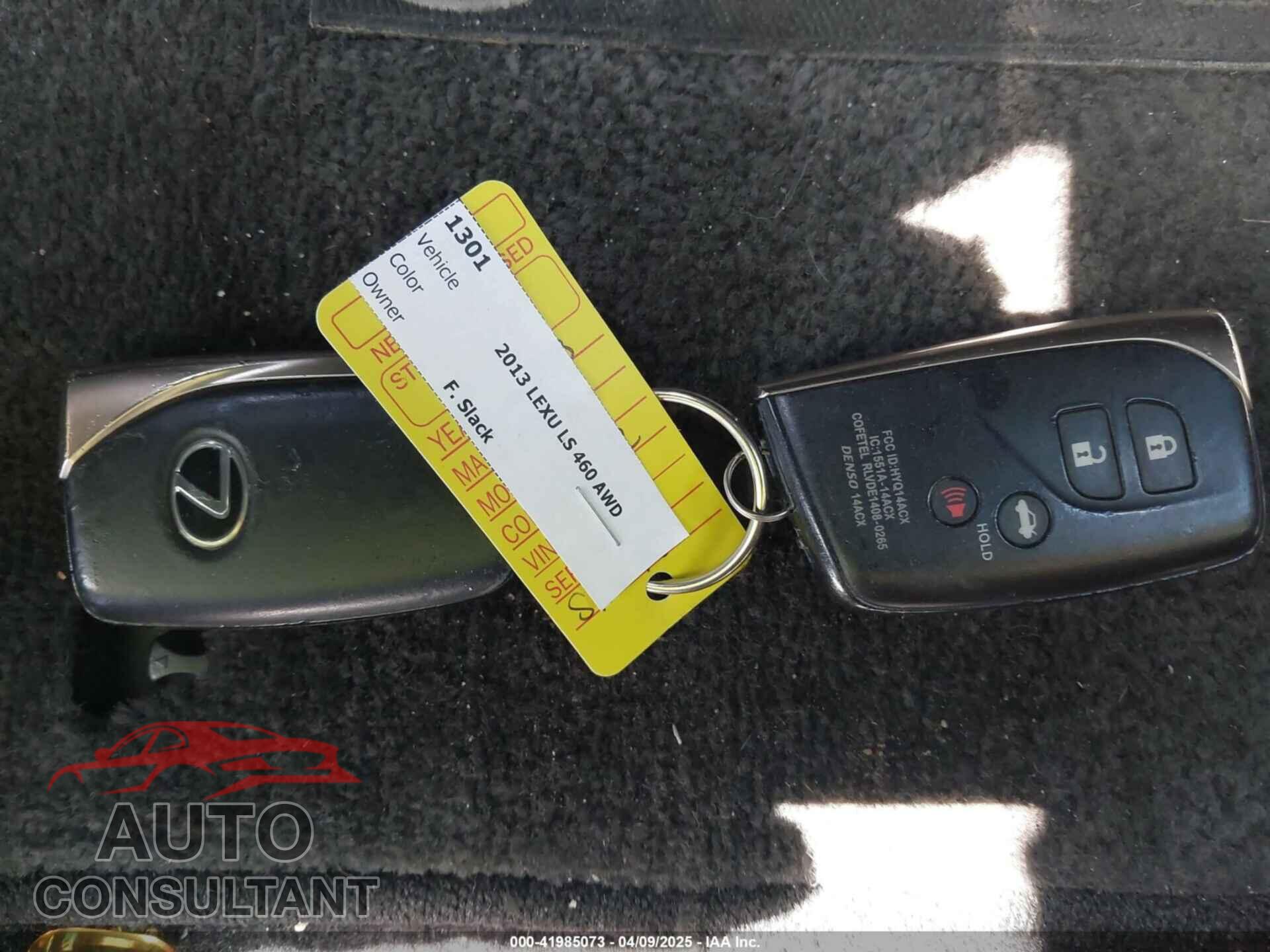 LEXUS LS 460 2013 - JTHCL5EF3D5019535