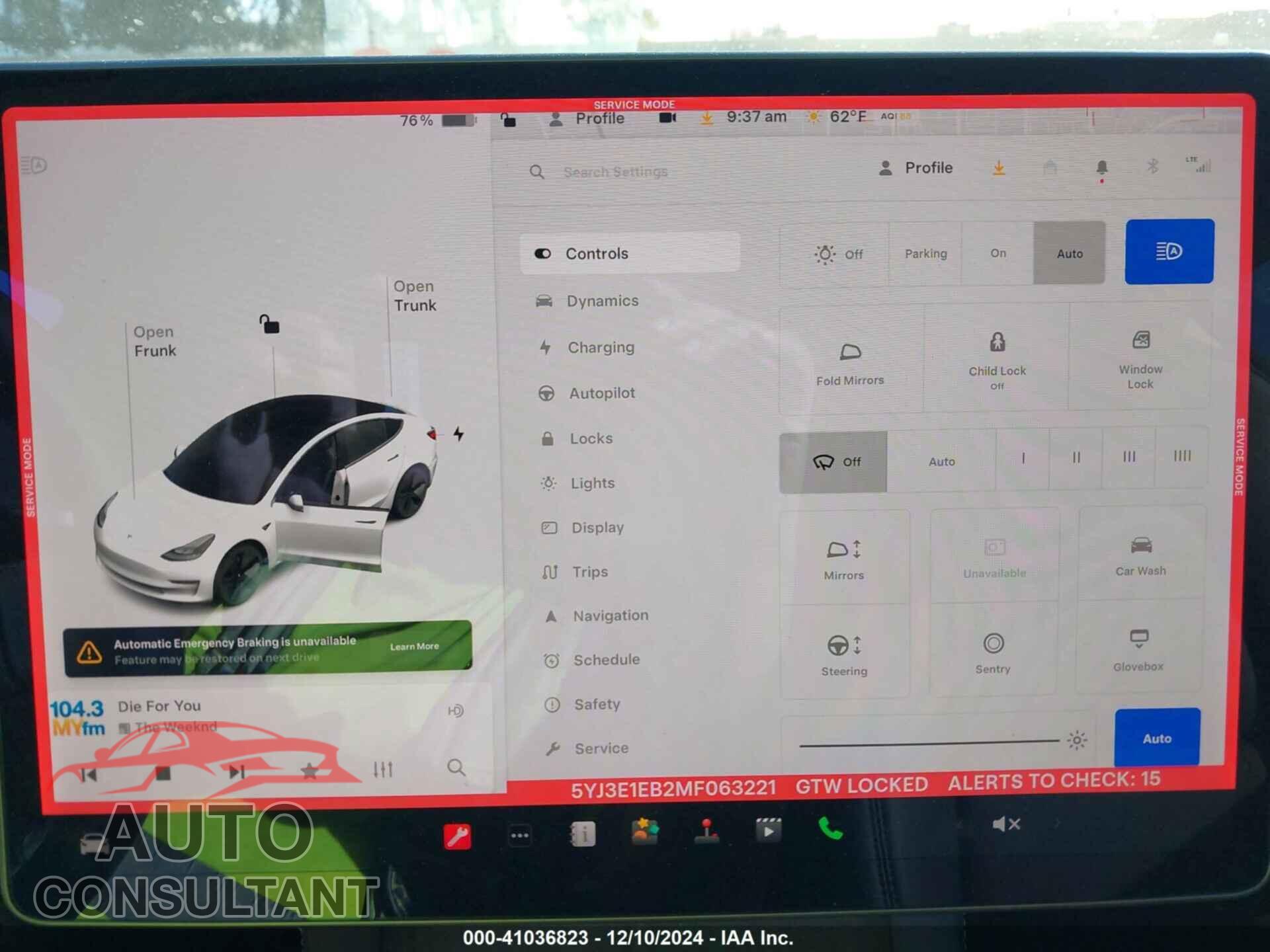 TESLA MODEL 3 2021 - 5YJ3E1EB2MF063221