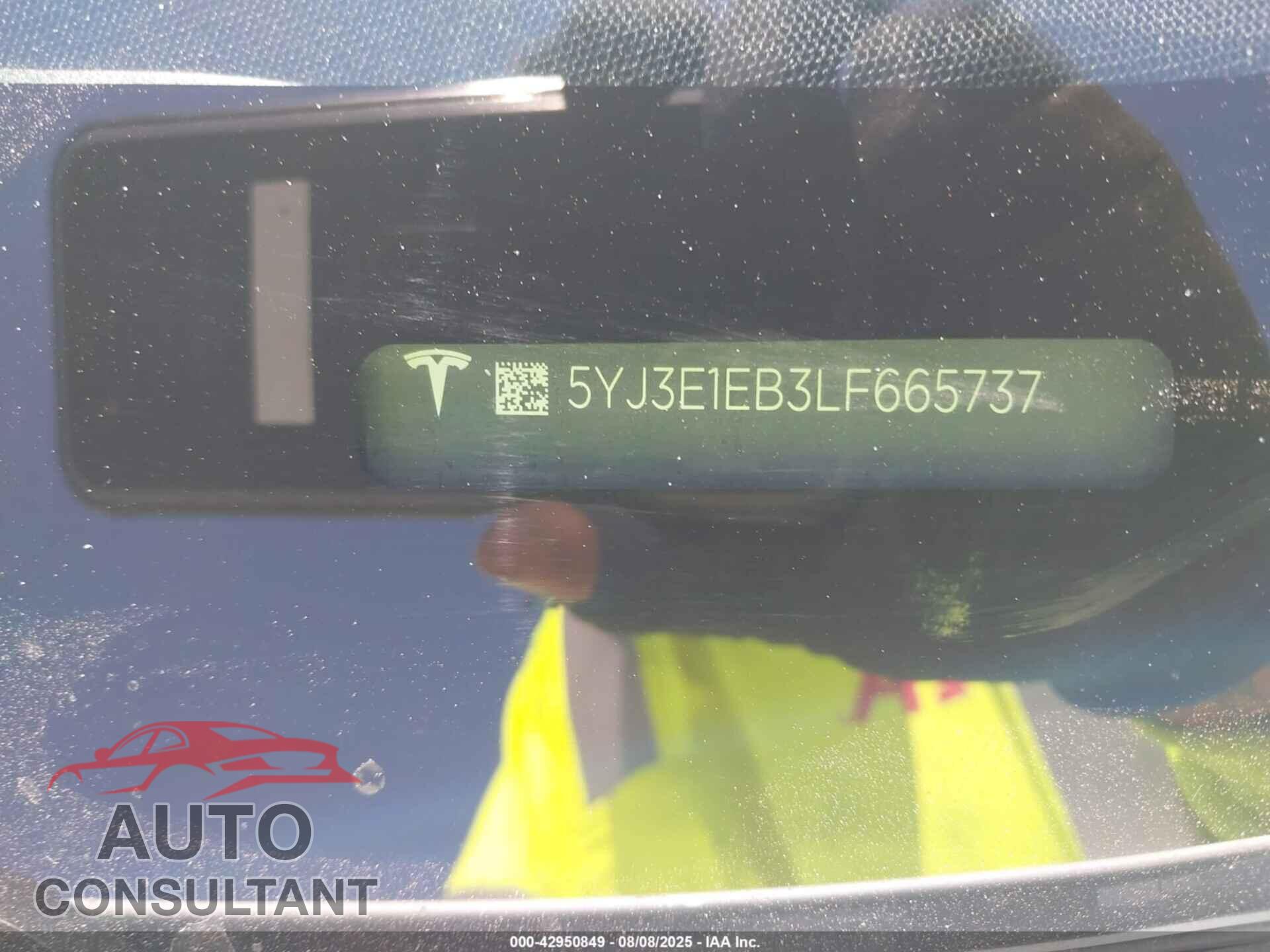 TESLA MODEL 3 2020 - 5YJ3E1EB3LF665737