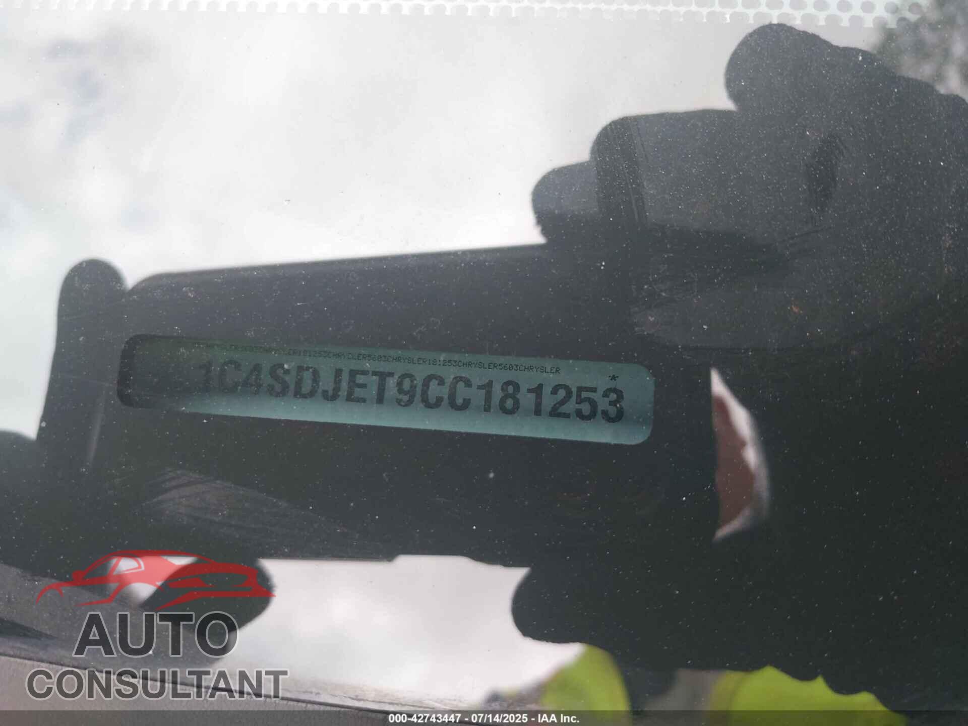 DODGE DURANGO 2012 - 1C4SDJET9CC181253