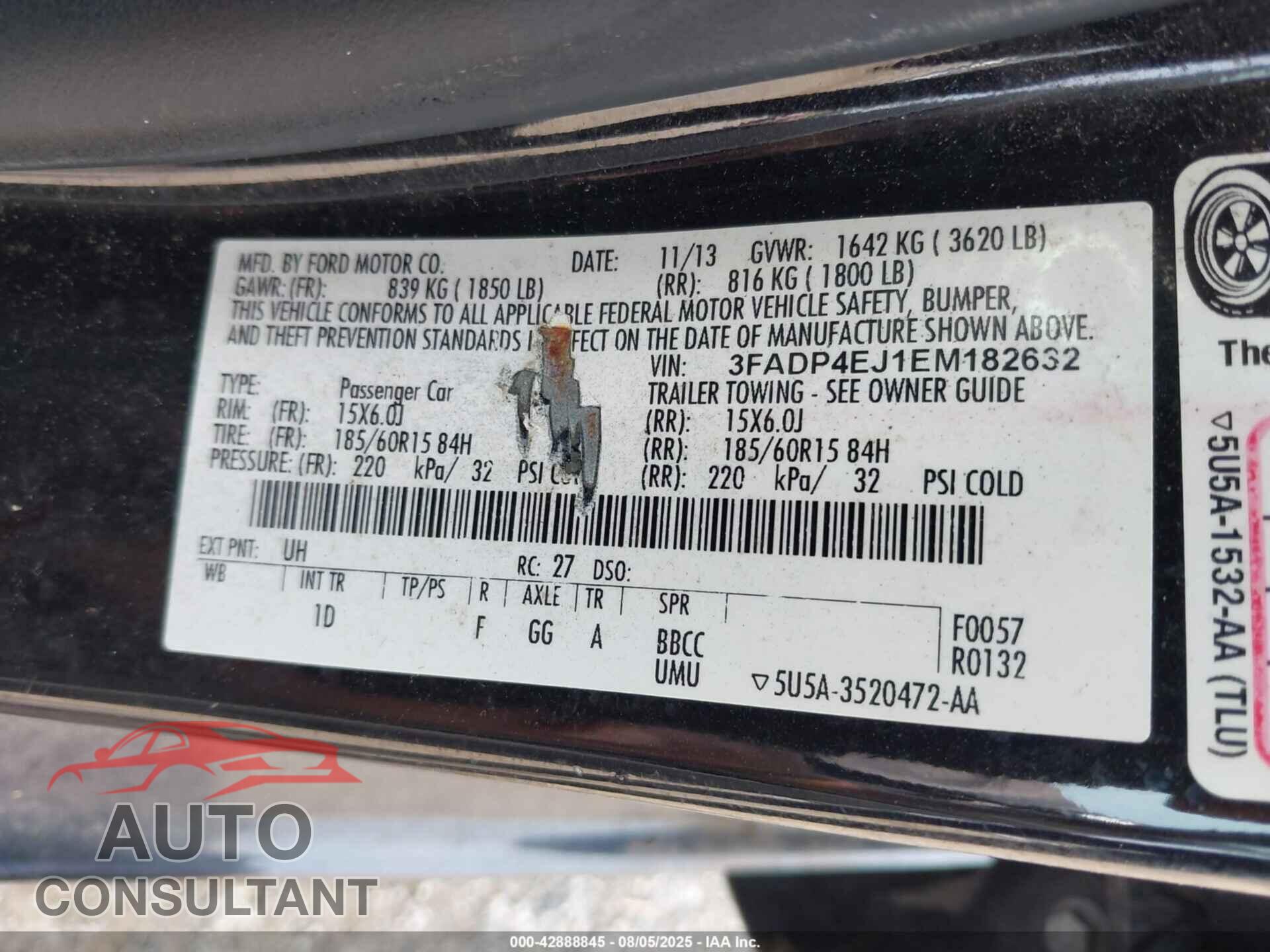 FORD FIESTA 2014 - 3FADP4EJ1EM182632