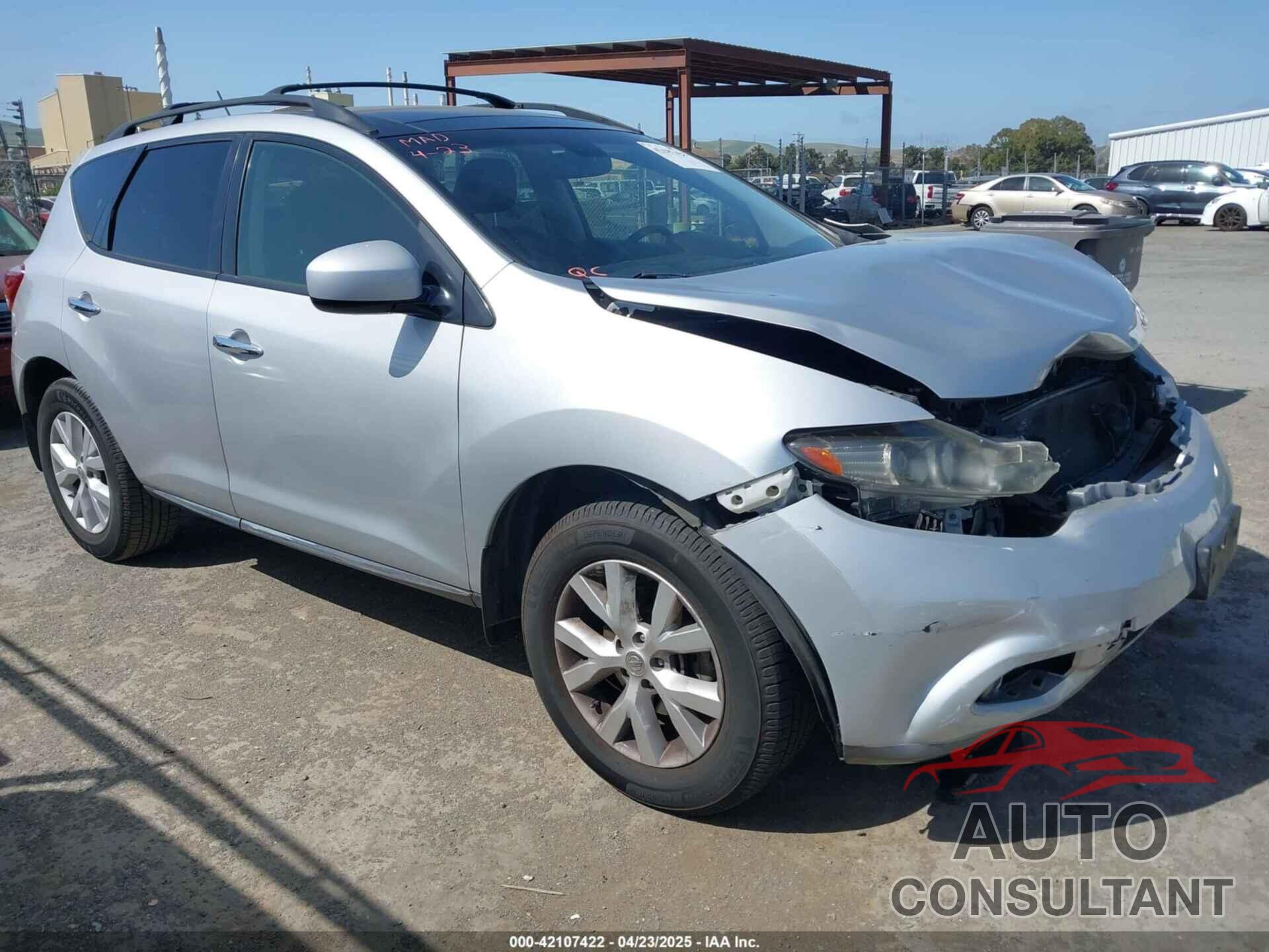 NISSAN MURANO 2012 - JN8AZ1MU6CW116872