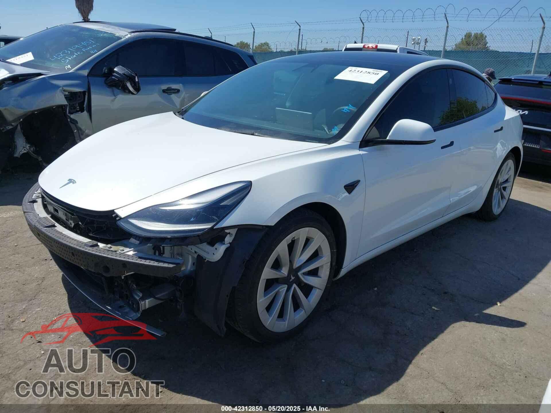 TESLA MODEL 3 2022 - 5YJ3E1EA6NF144568