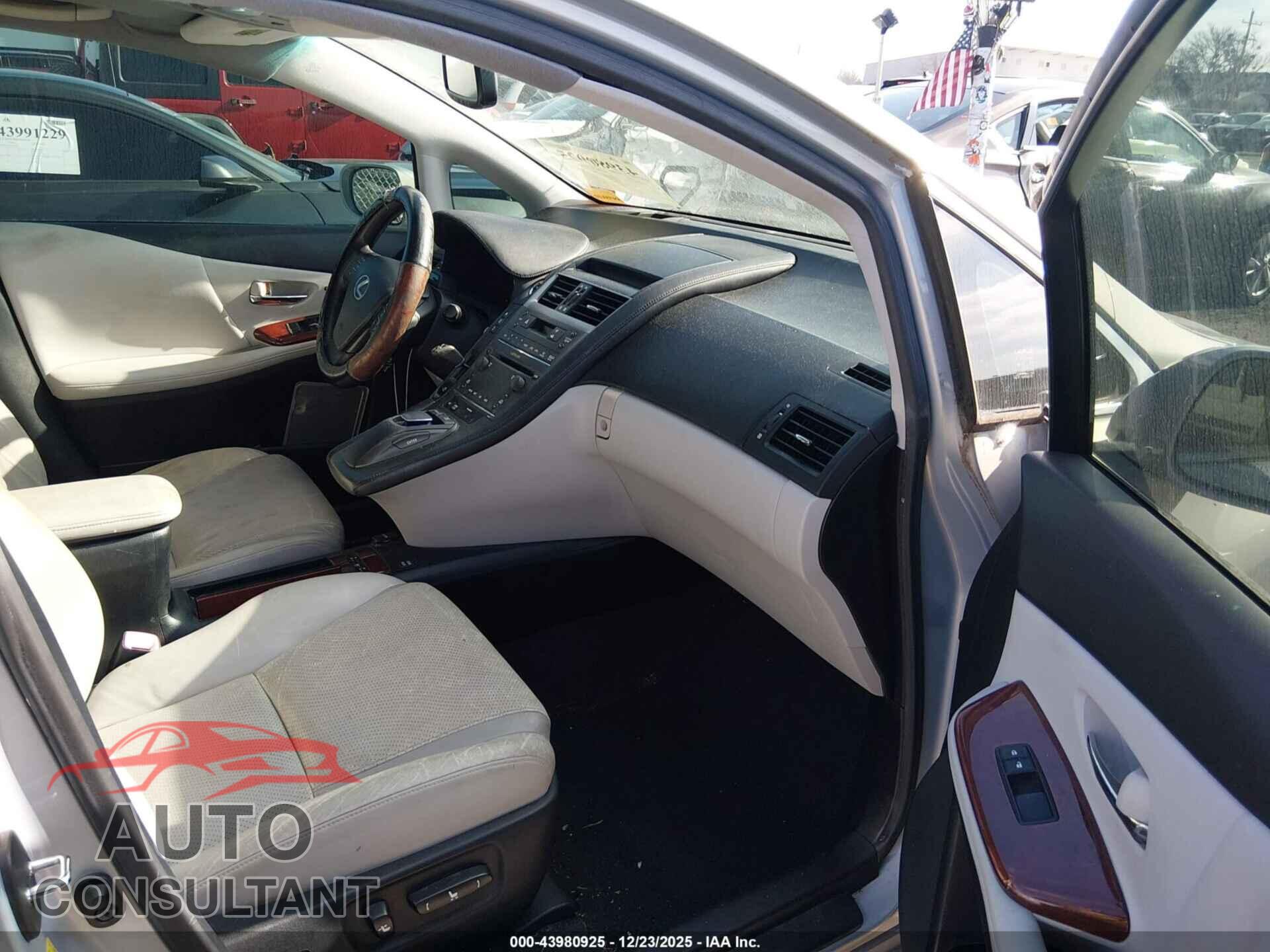 LEXUS HS 250H 2010 - JTHBB1BA9A2002008