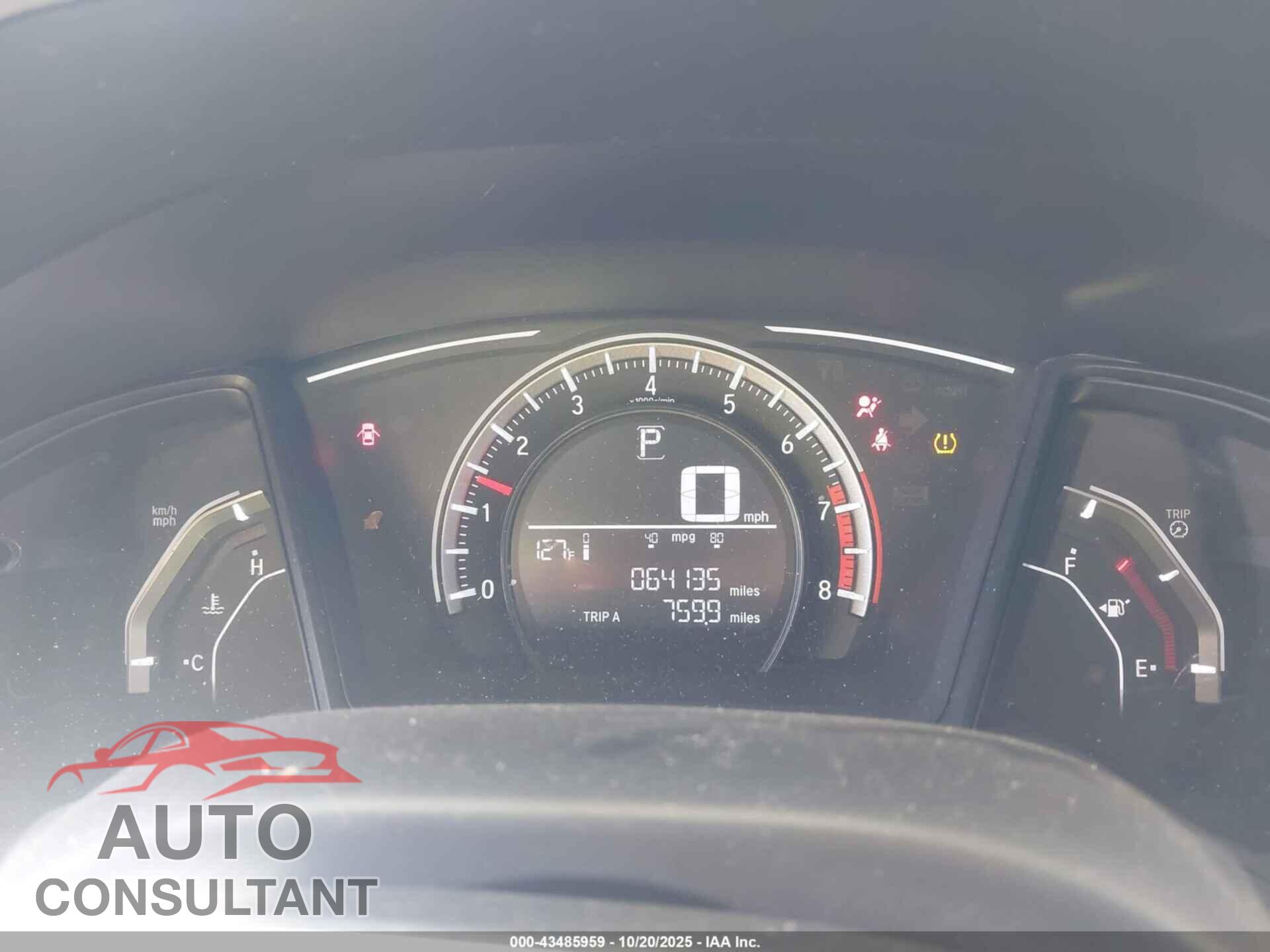 HONDA CIVIC 2017 - 19XFC2F57HE010818