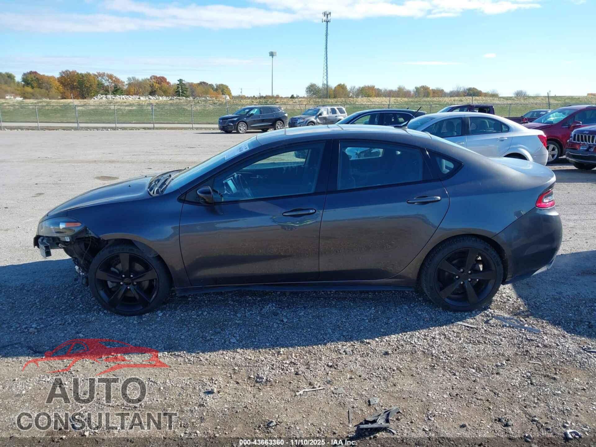 DODGE DART 2015 - 1C3CDFBB5FD242792