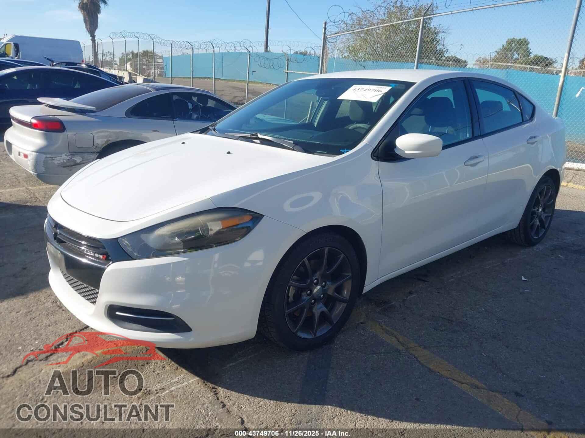 DODGE DART 2015 - 1C3CDFAA7FD432828
