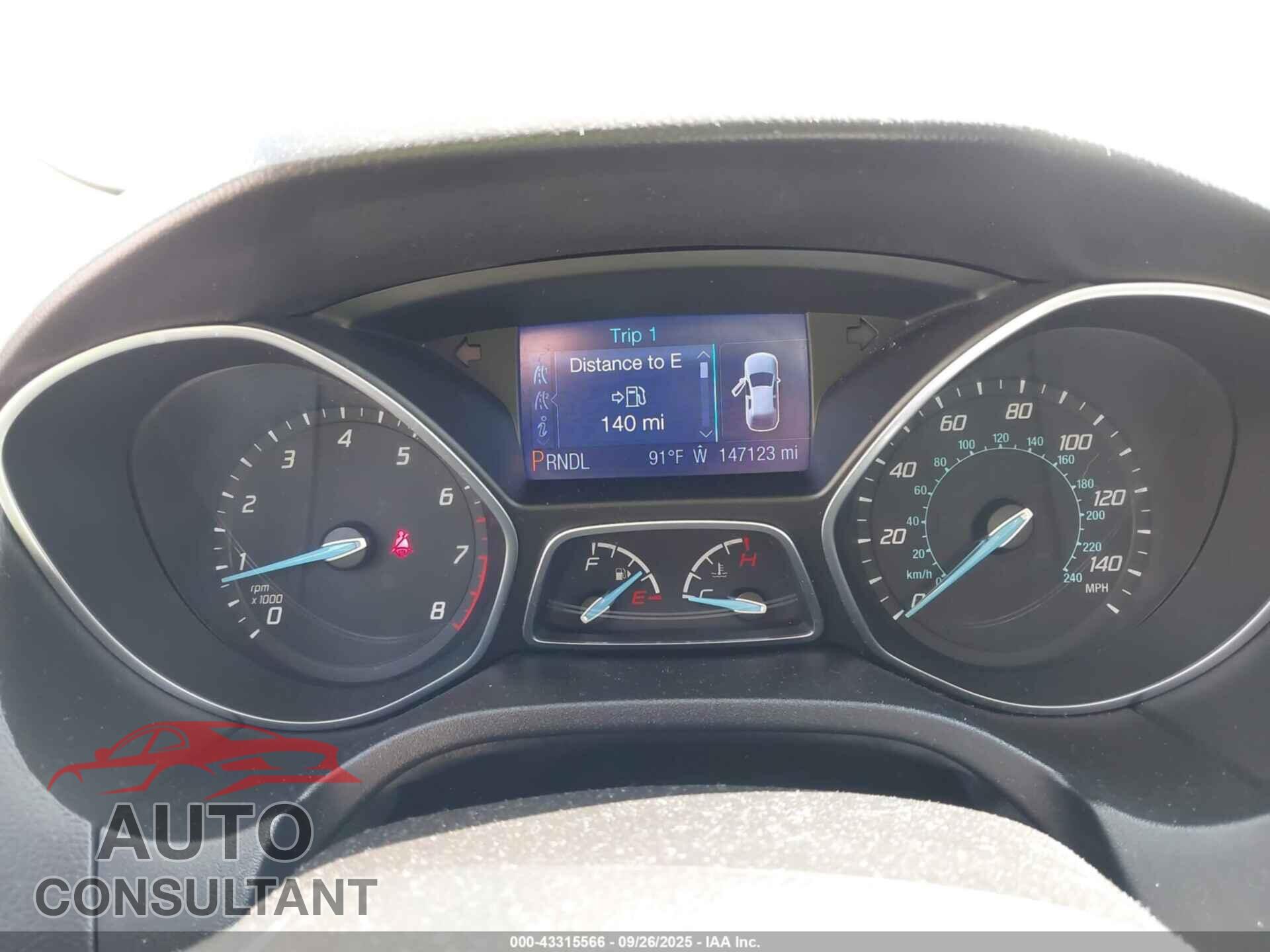 FORD FOCUS 2013 - 1FADP3F23DL143347