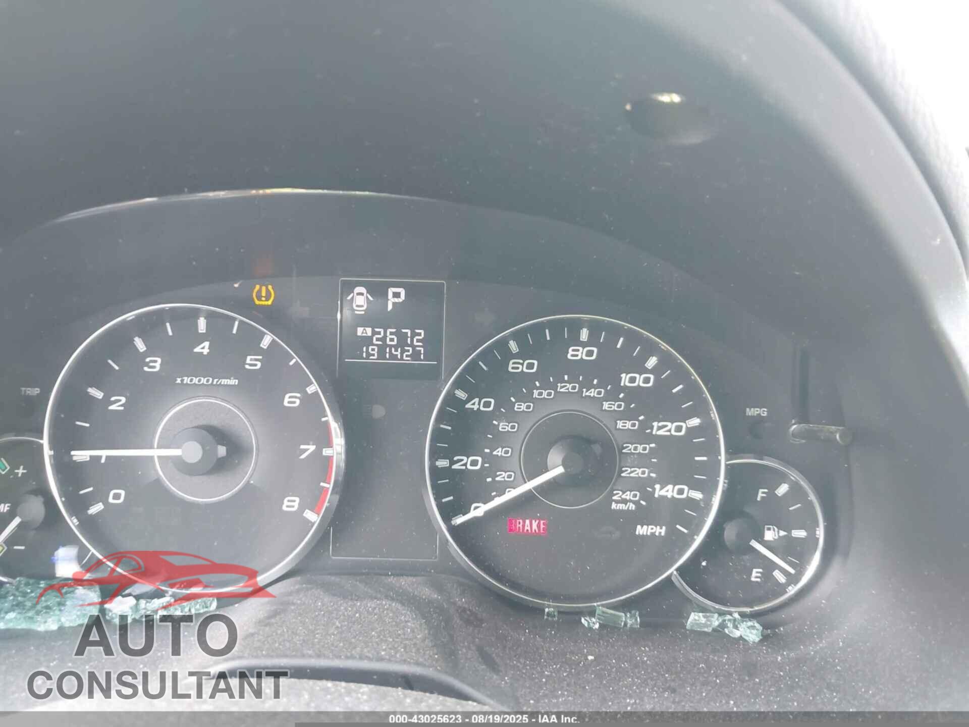 SUBARU OUTBACK 2012 - 4S4BRBCC5C3271960