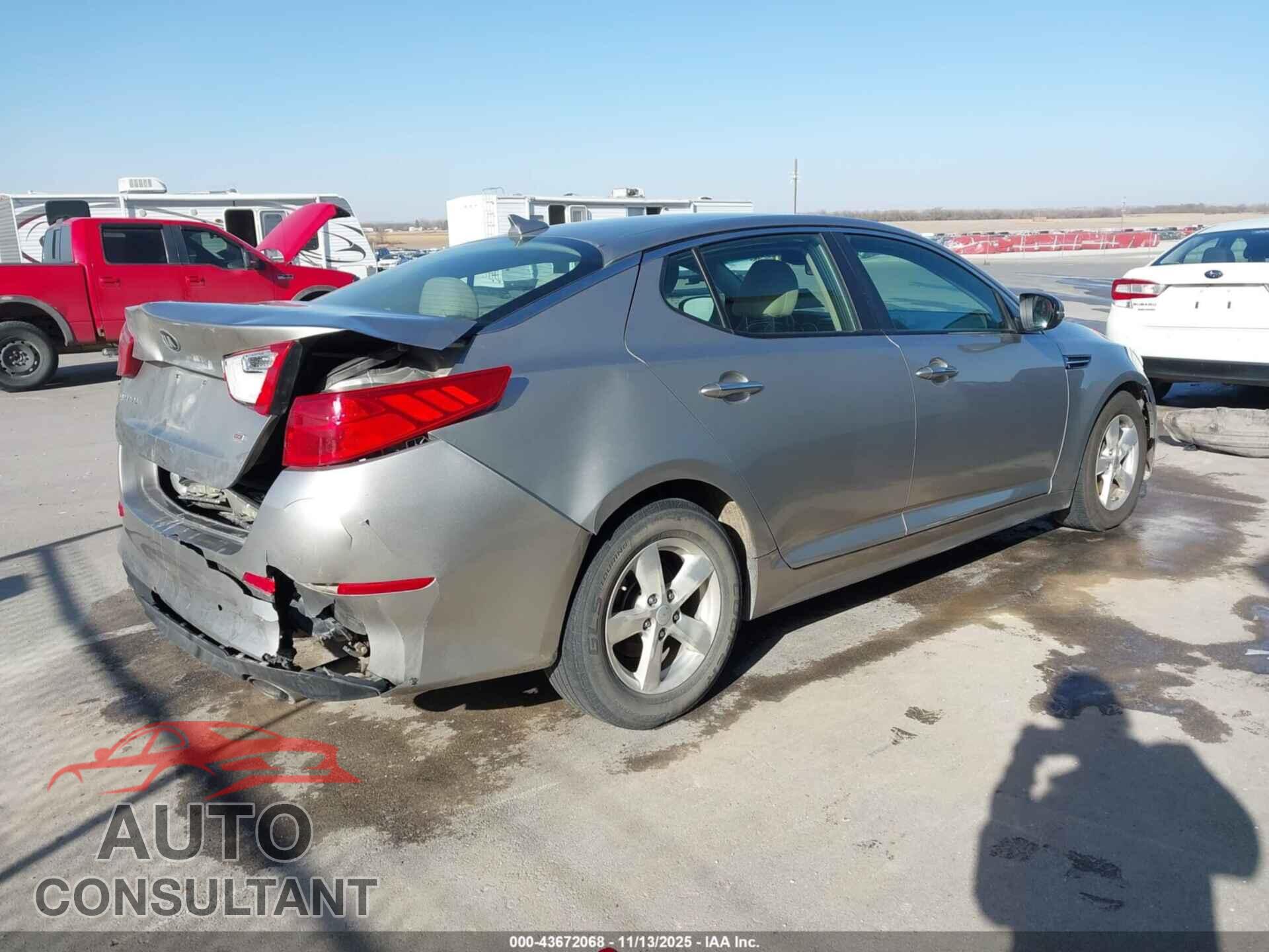 KIA OPTIMA 2014 - KNAGM4A73E5453042