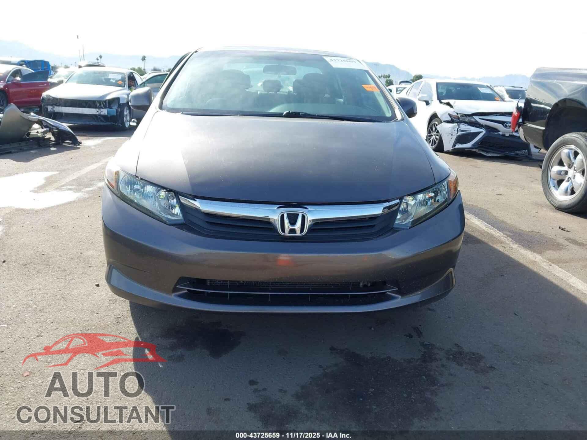 HONDA CIVIC 2012 - 19XFB2F9XCE336577