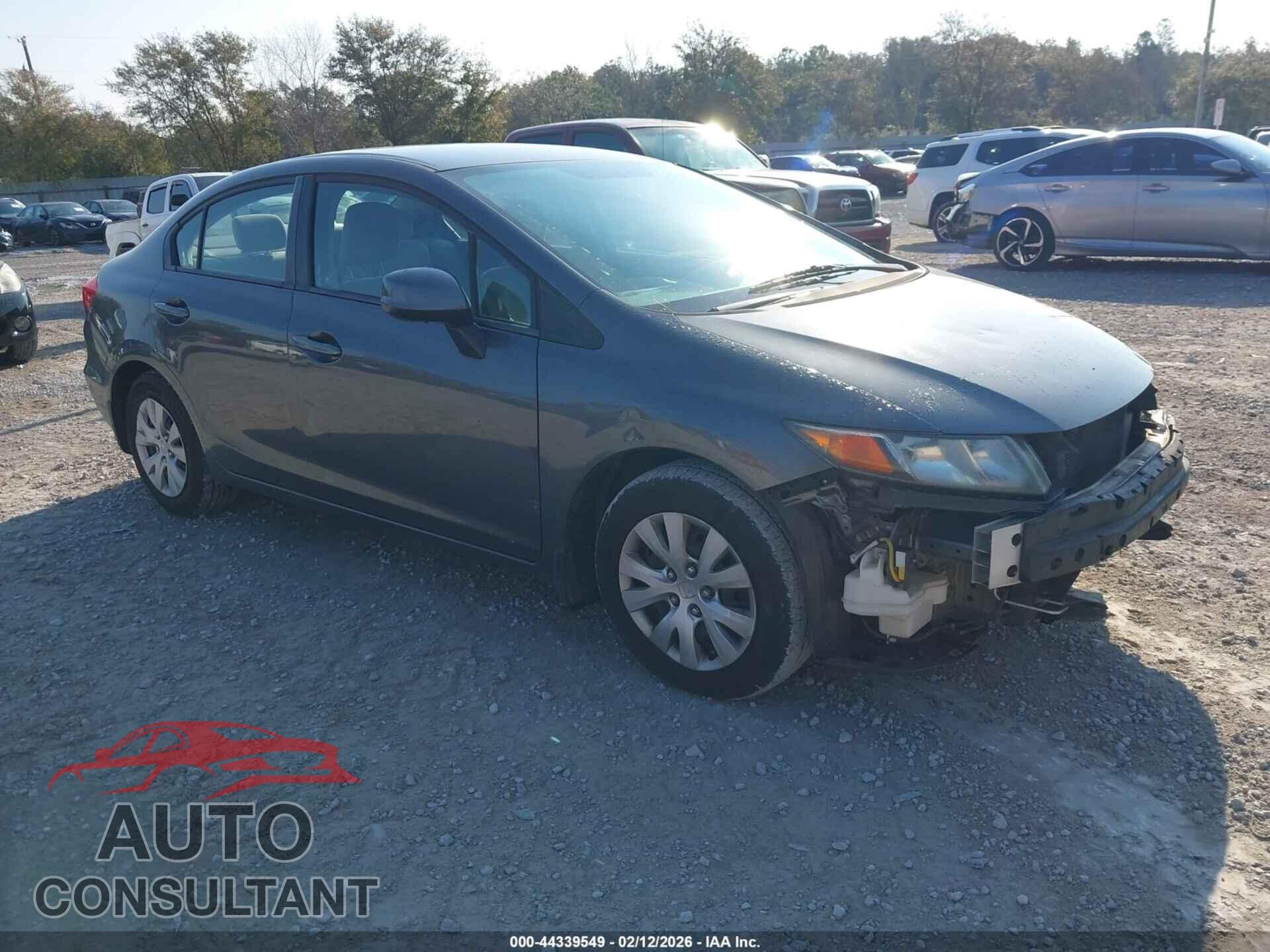 HONDA CIVIC 2012 - 19XFB2F56CE057608