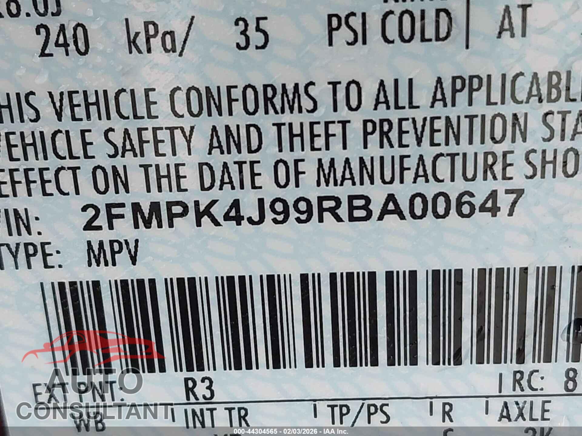 FORD EDGE 2024 - 2FMPK4J99RBA00647